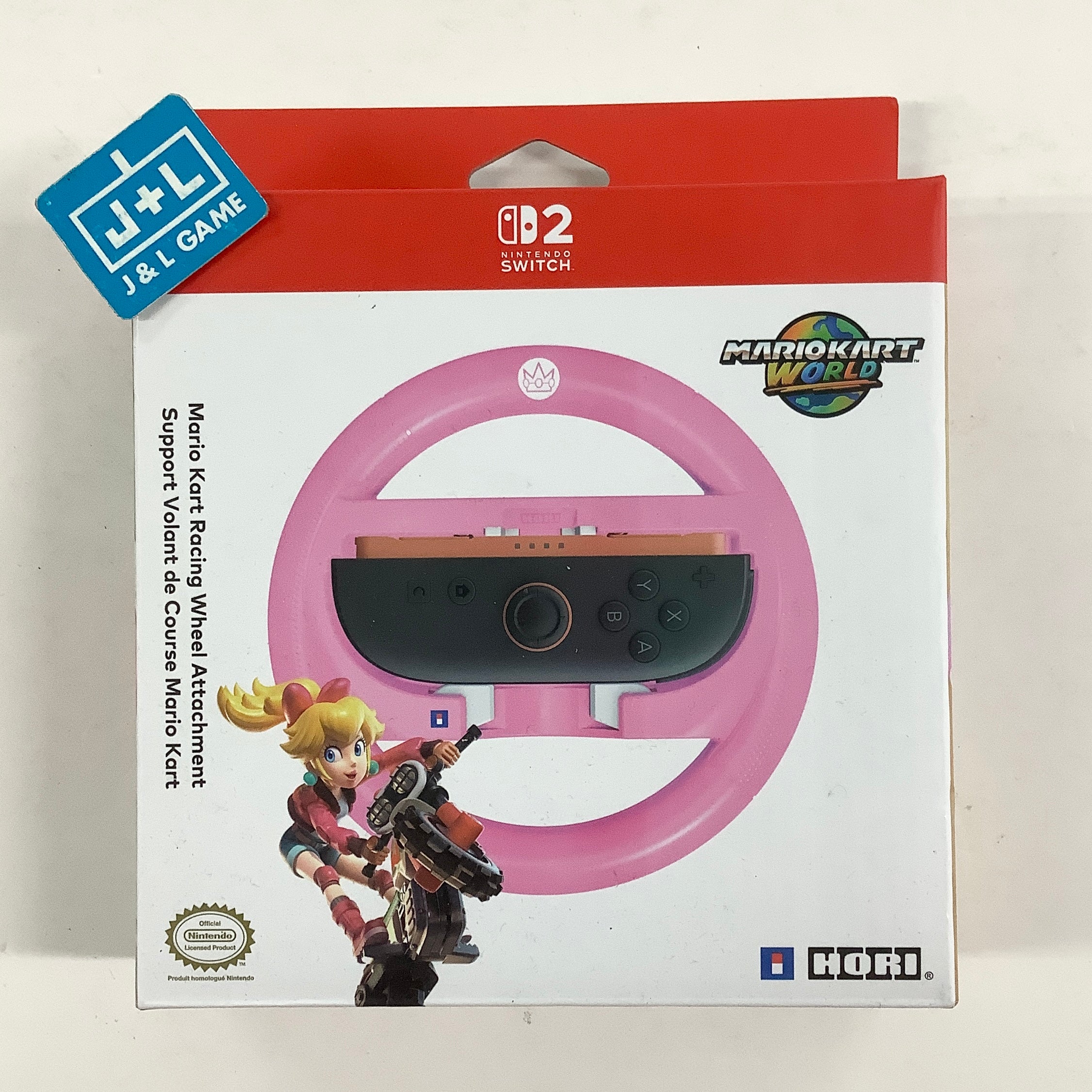 HORI Mario Kart Racing Wheel Attachment (Peach) - (NS2) Nintendo Switch 2 ACCESSORIES HORI