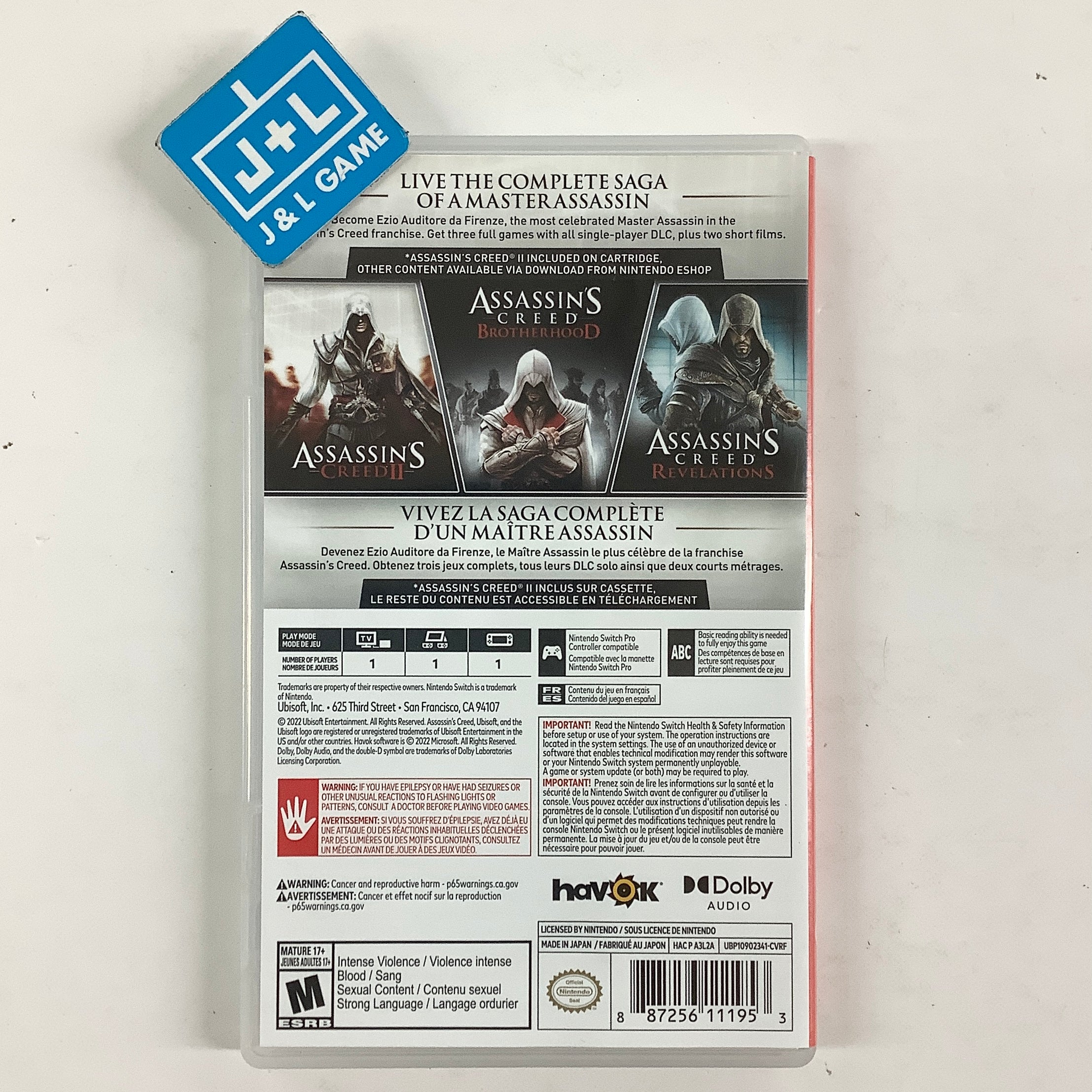 Assassin's Creed The Ezio Collection - (NSW) Nintendo Switch [Pre-Owned] Video Games Ubisoft