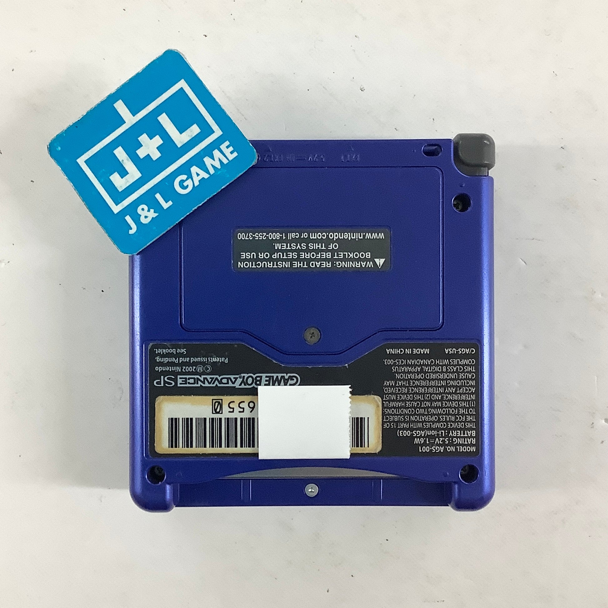 Nintendo Game Boy Advance SP Console AGS-001 (Cobalt Blue) - (GBA) Game Boy Advance SP [Pre-Owned] CONSOLE Nintendo