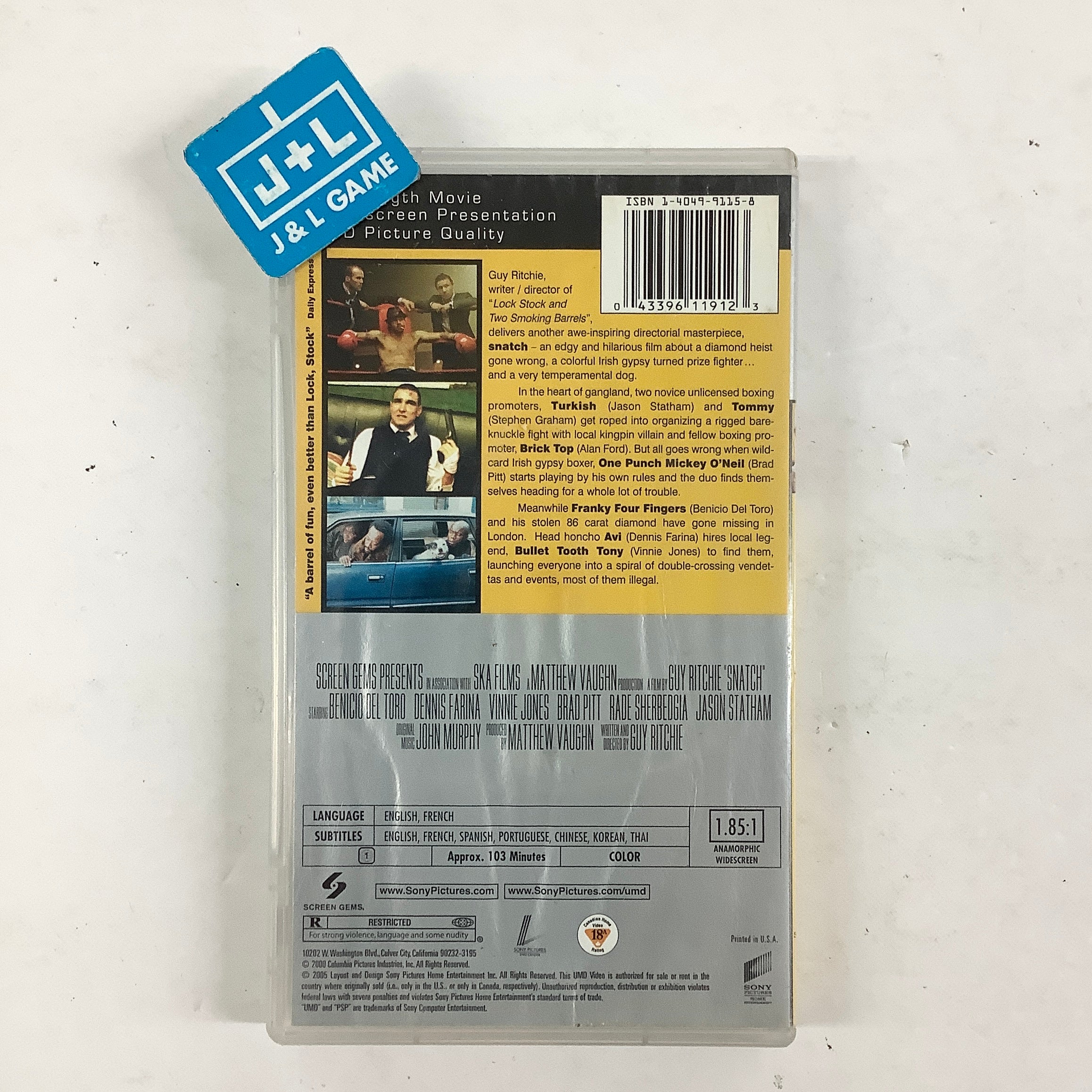 Snatch - PSP UMD Video [Pre-Owned] Home Sony Pictures