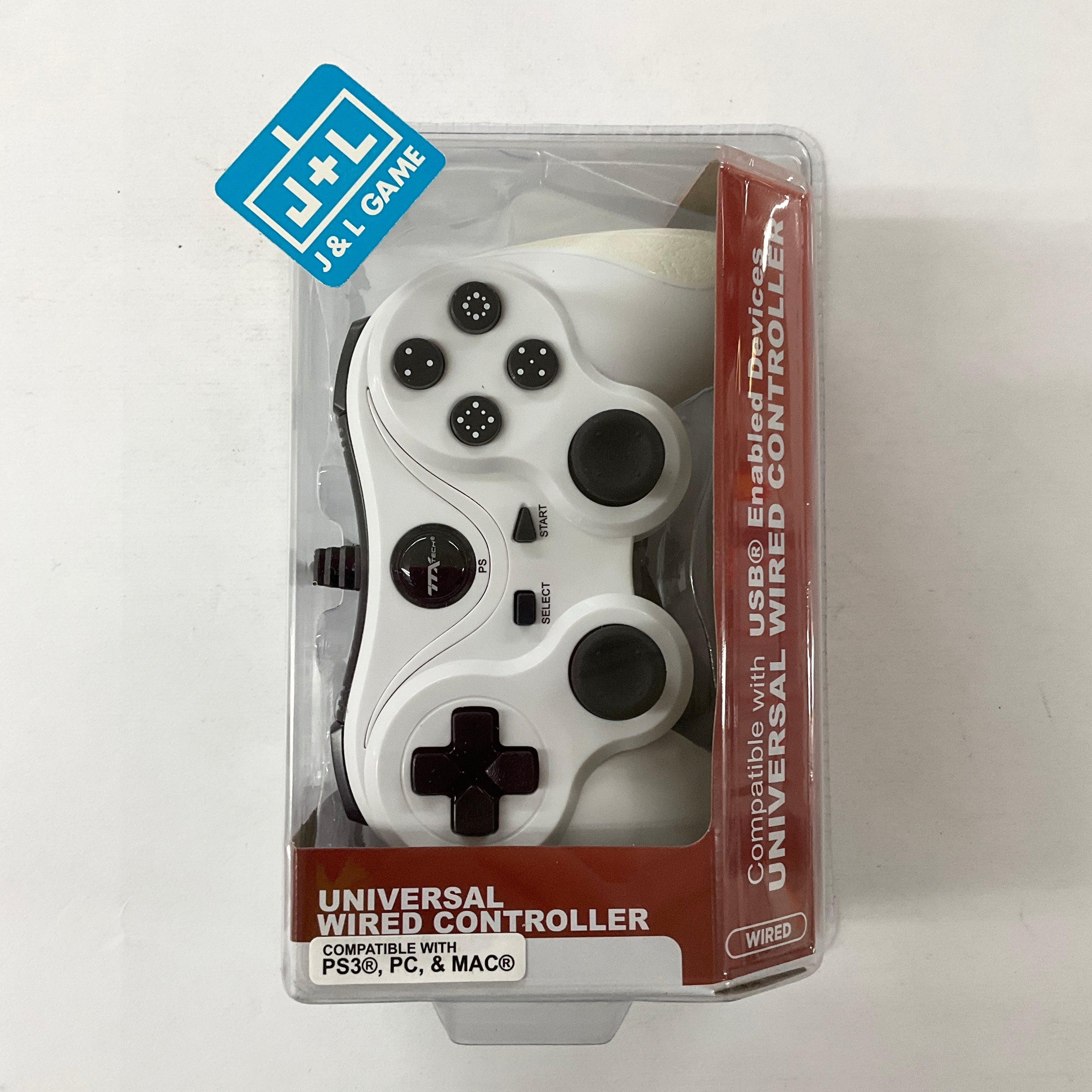 TTX Playstation 3 Universal Wired Controller (White) - (PS3) Playstation 3 Accessories TTX Tech   