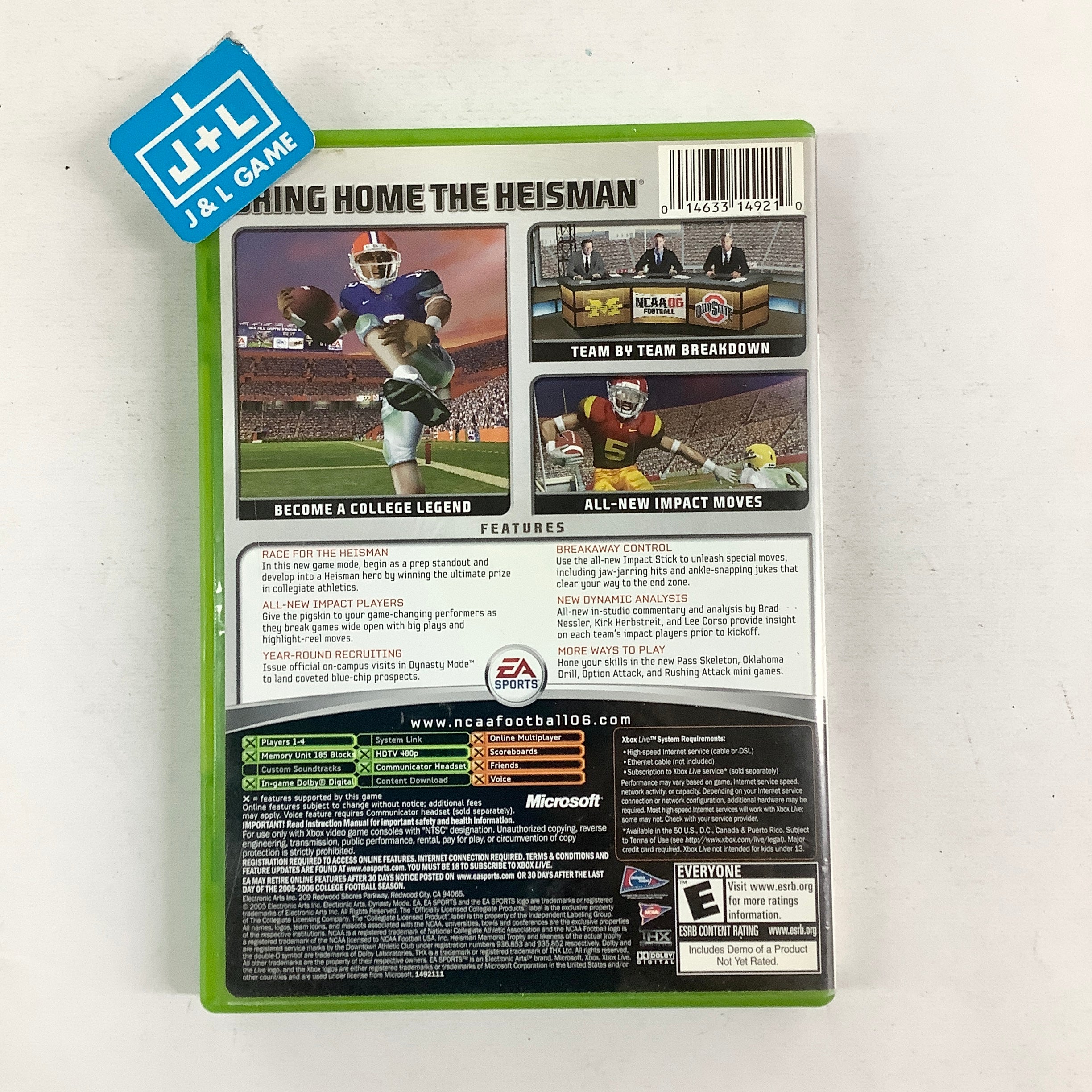 NCAA Football 06 - (XB) Xbox [Pre-Owned] | J&L Game