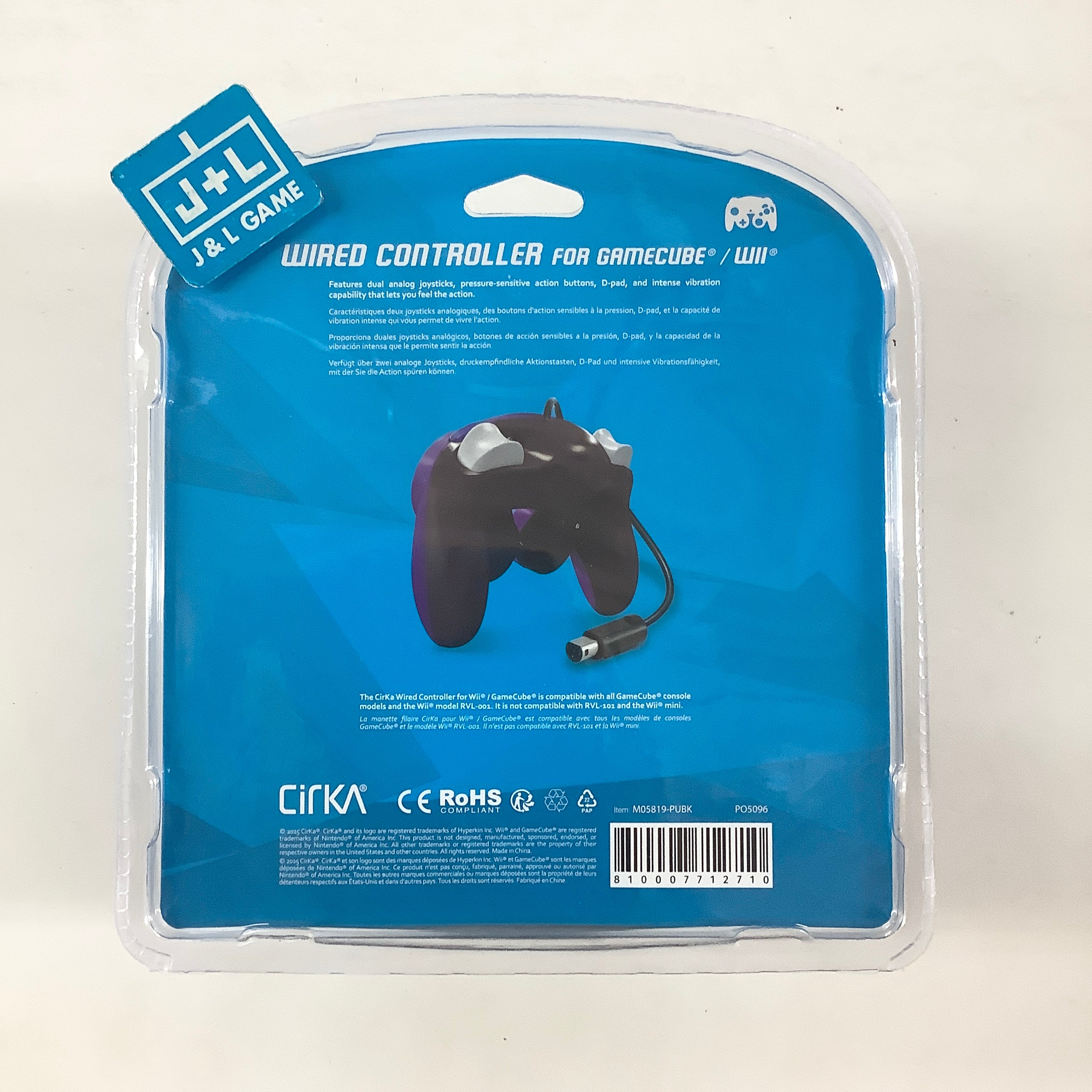 CirKa GameCube/Wii Wired Controller (Purple/Black) - (GC) GameCube