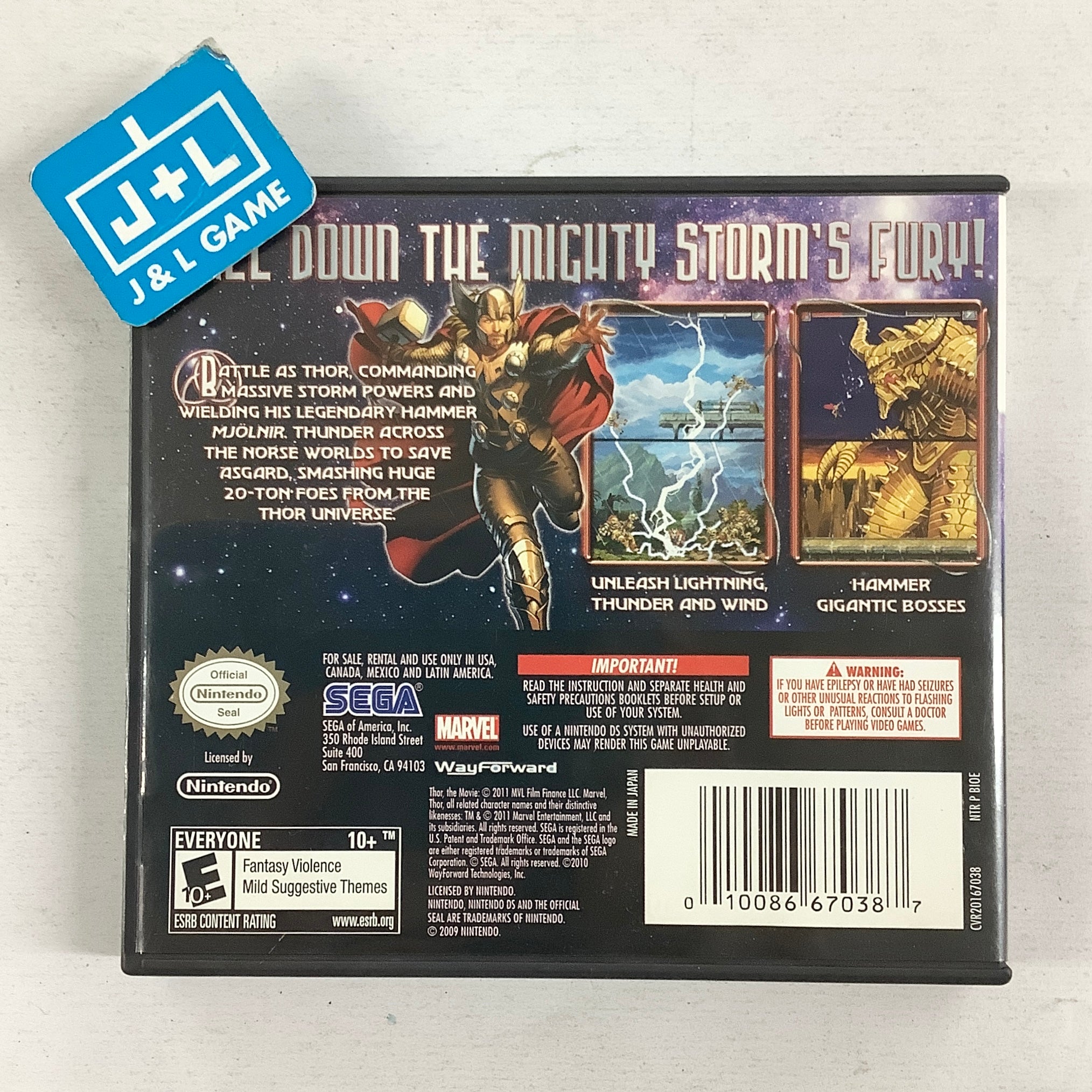 Thor: God of Thunder - (NDS) Nintendo DS [Pre-Owned] Video Games Sega