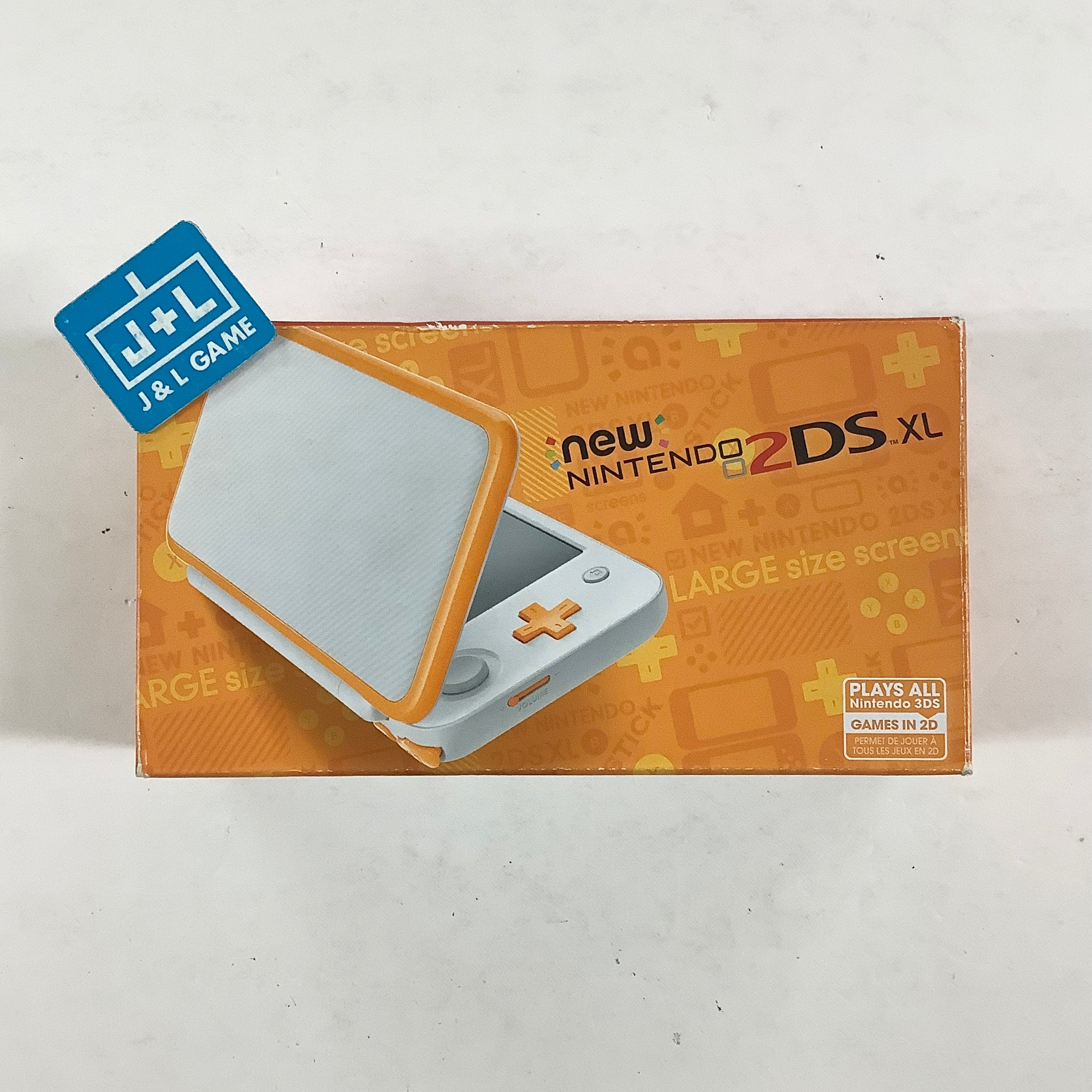 New Nintendo 2DS XL Console (White + Orange) - Nintendo 3DS [Pre-Owned] CONSOLE Nintendo