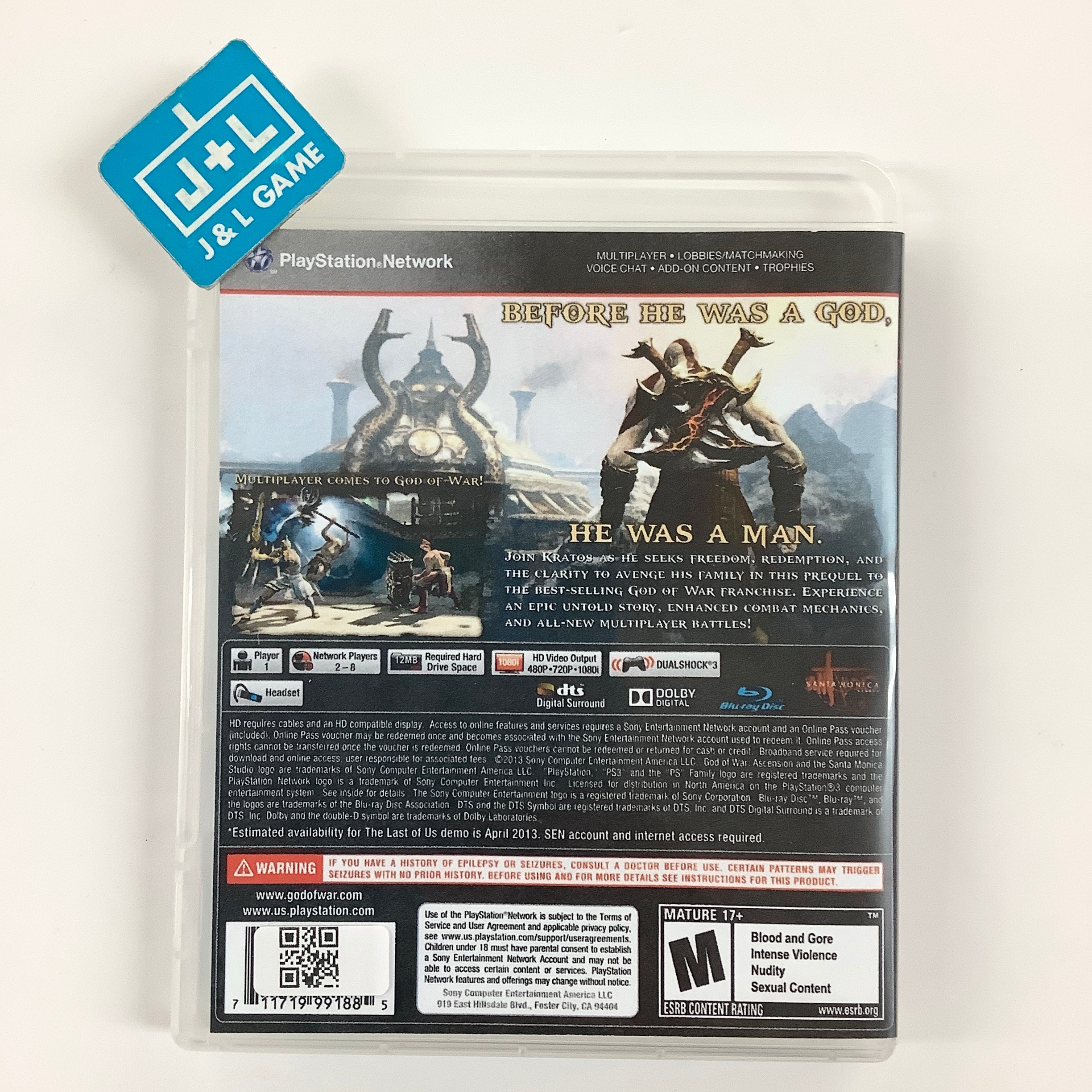 God of War: Ascension - (PS3) PlayStation 3 [Pre-Owned] Video Games SCEA