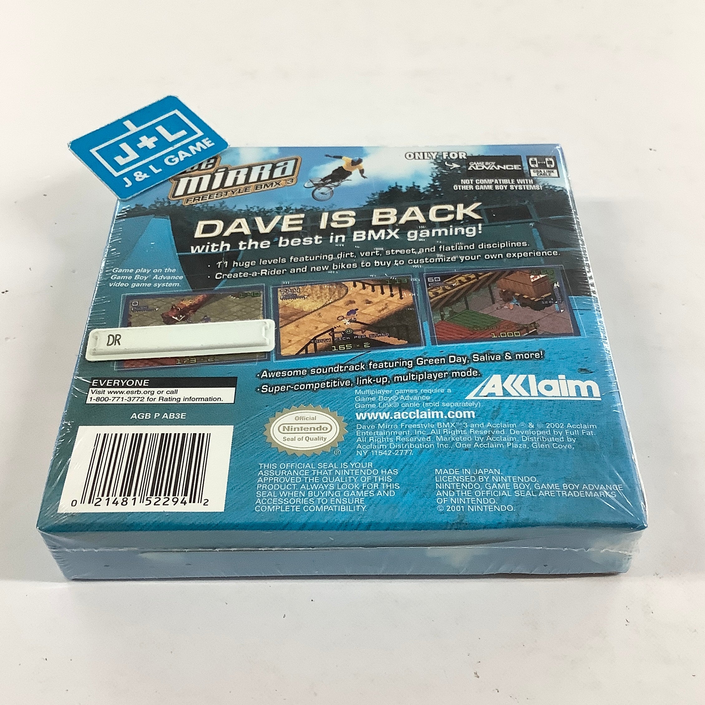 Dave Mirra Freestyle BMX 3 - (GBA) Game Boy Advance Video Games Acclaim