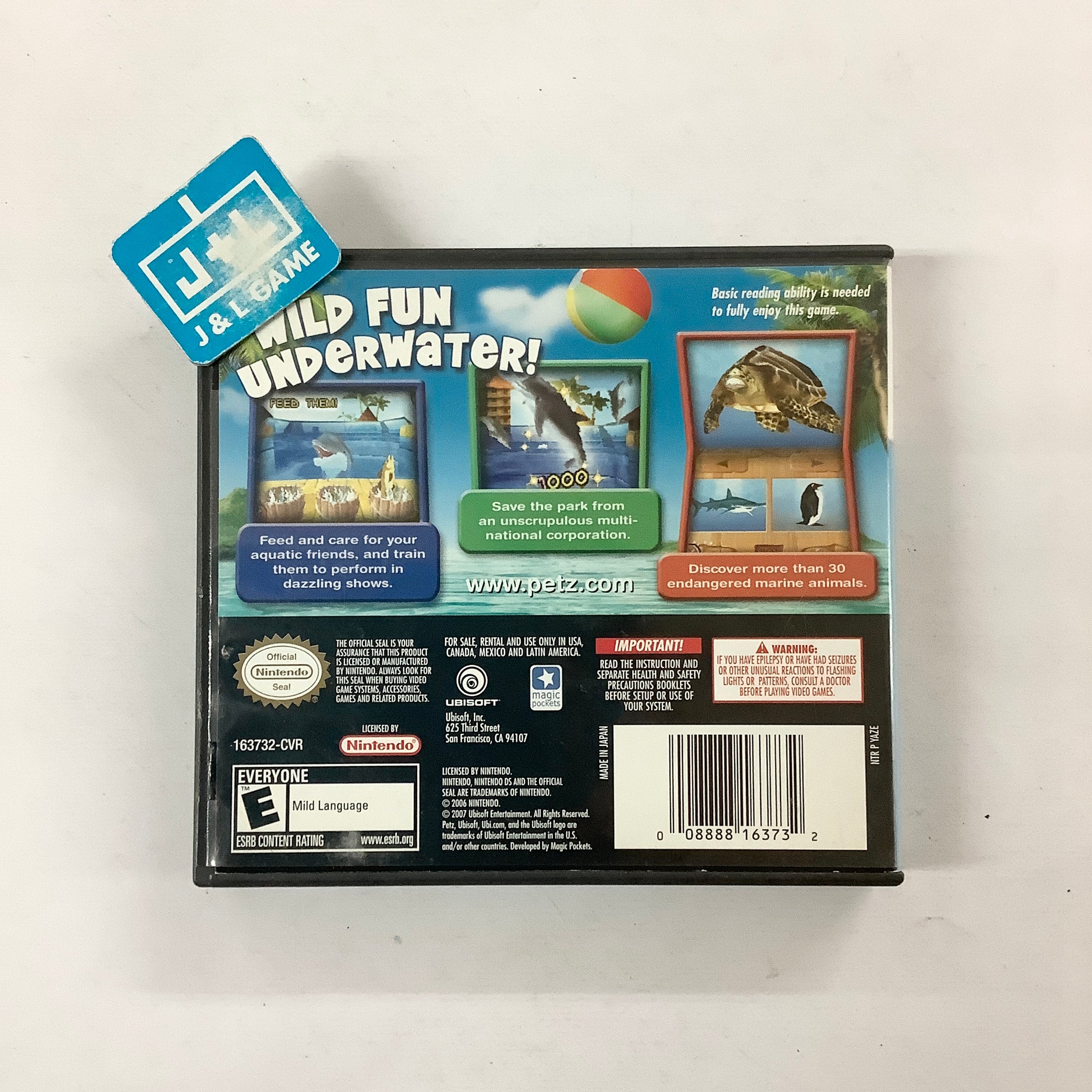 Petz Wild Animals Dolphinz - (NDS) Nintendo DS [Pre-Owned] Video Games Ubisoft   