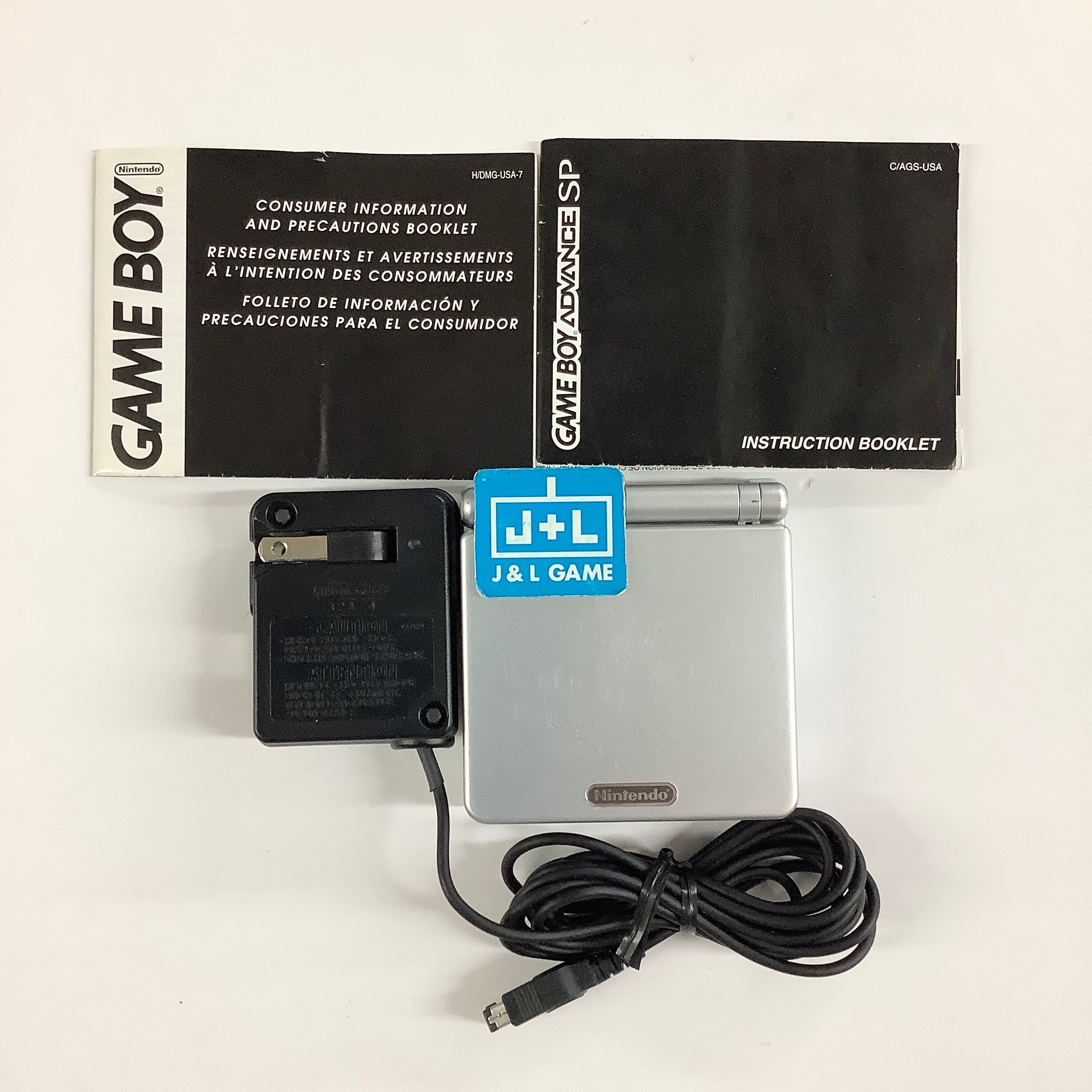 Nintendo Game Boy Advance SP Console AGS-001 (Silver) - (GBA) Game Boy Advance SP [Pre-Owned]