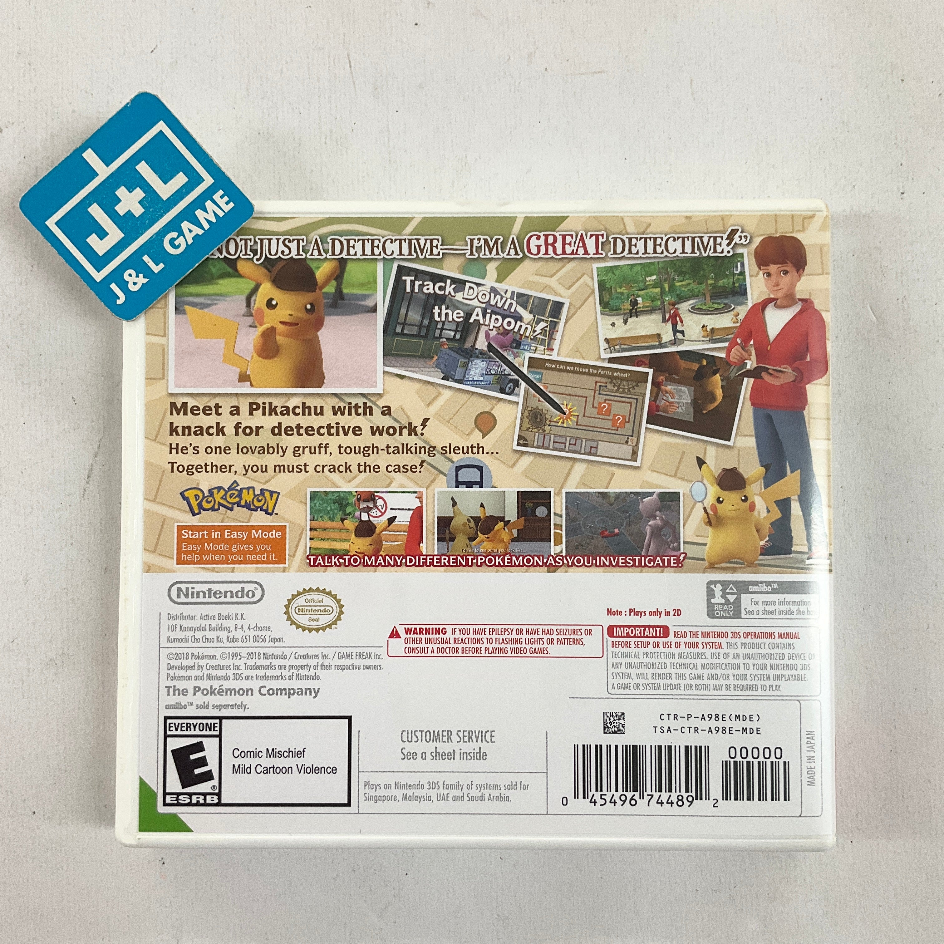 Detective Pikachu (World Edition) - Nintendo 3DS [Pre-Owned] Video Games Nintendo