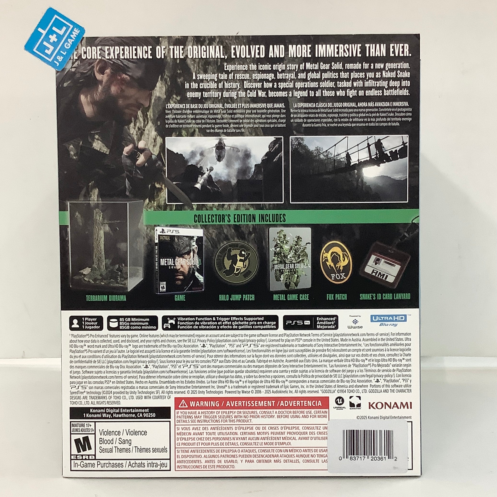 Metal Gear Solid Δ (Delta) Snake Eater (Collector's Edition) - (PS5) PlayStation 5 Video Games Konami
