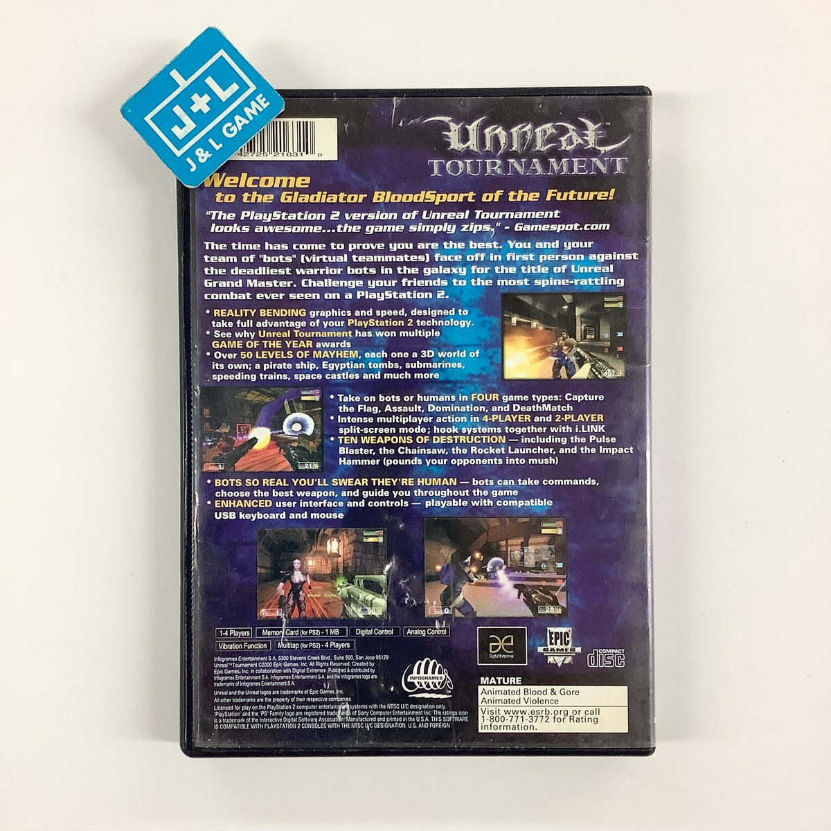 Unreal Tournament - (PS2) PlayStation 2 [Pre-Owned] Video Games Infogrames