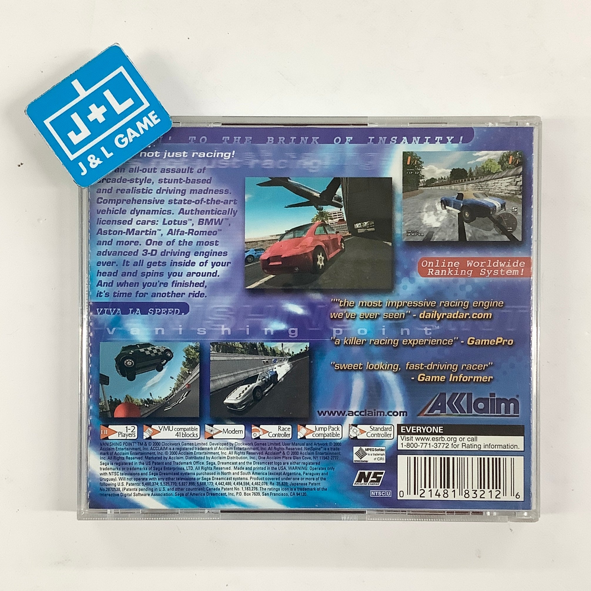 Vanishing Point - (DC) SEGA Dreamcast [Pre-Owned] Video Games Acclaim