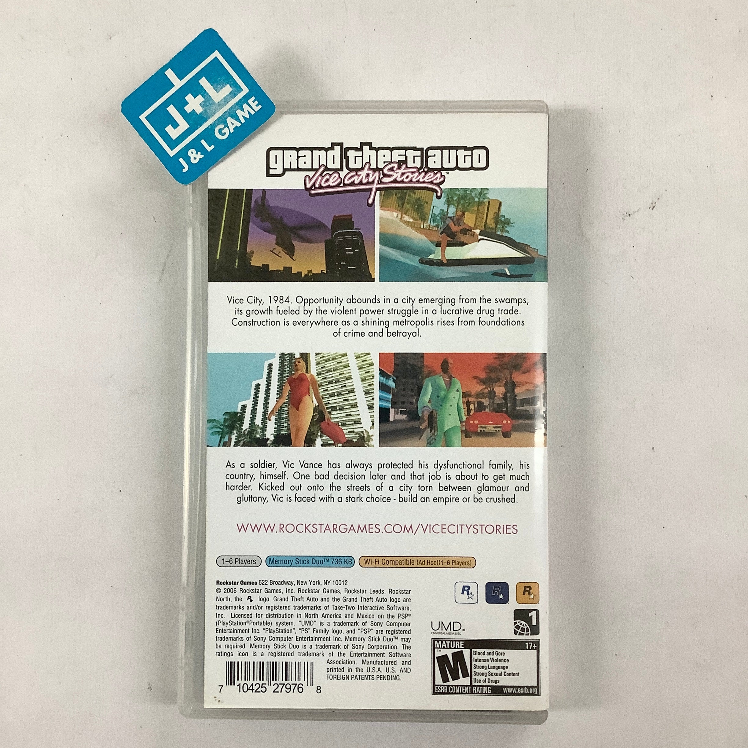 Grand Theft Auto: Vice City Stories - SONY PSP [Pre-Owned] Video Games Rockstar Games