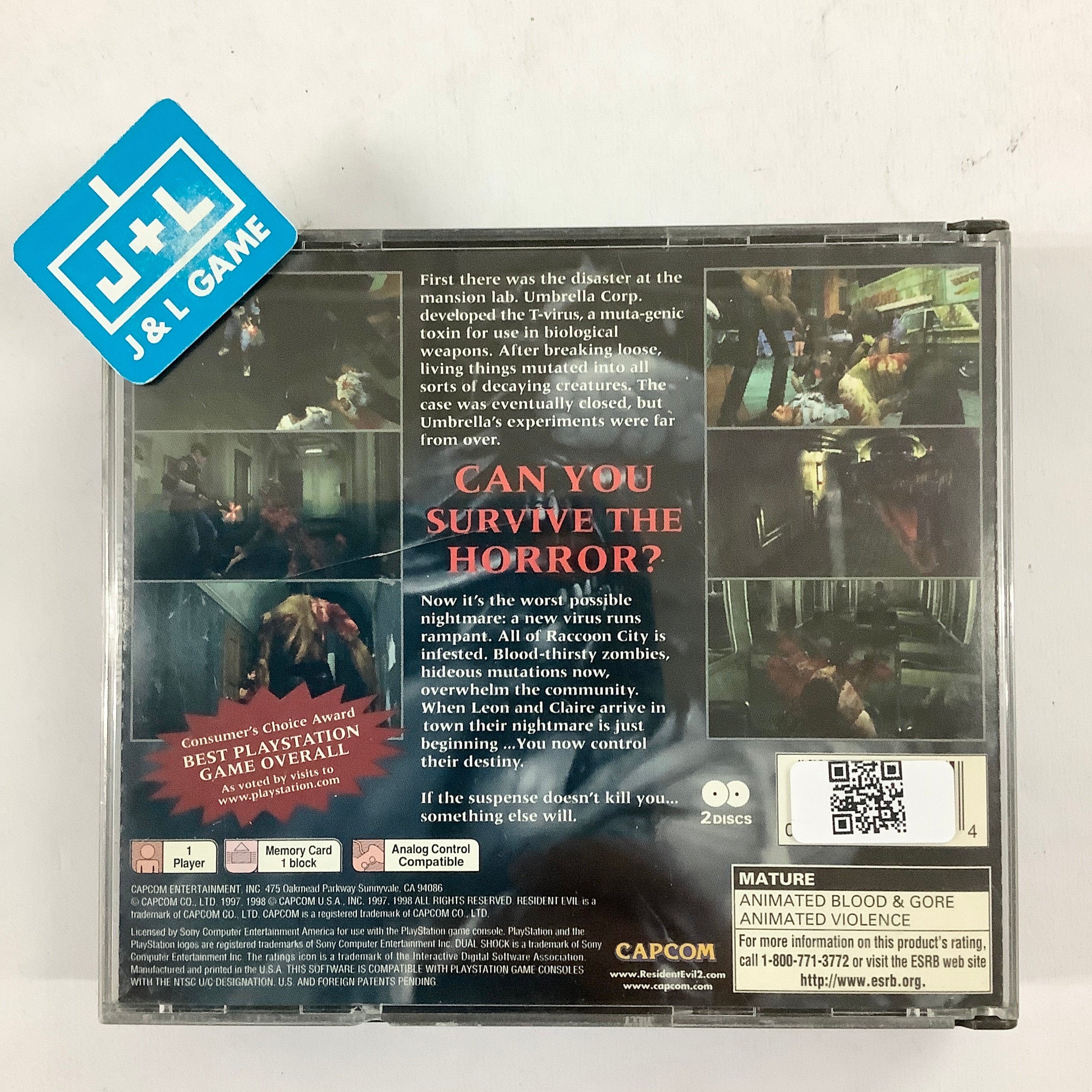 Resident Evil 2 (Dual Shock) - (PS1) PlayStation 1 [Pre-Owned] Video Games Capcom