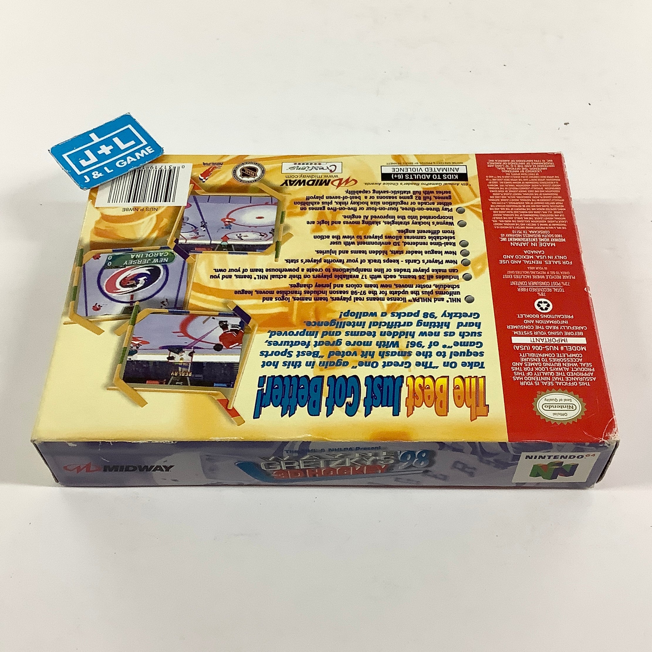 Wayne Gretzky's 3D Hockey '98 - (N64) Nintendo 64 [Pre-Owned] Video Games Midway