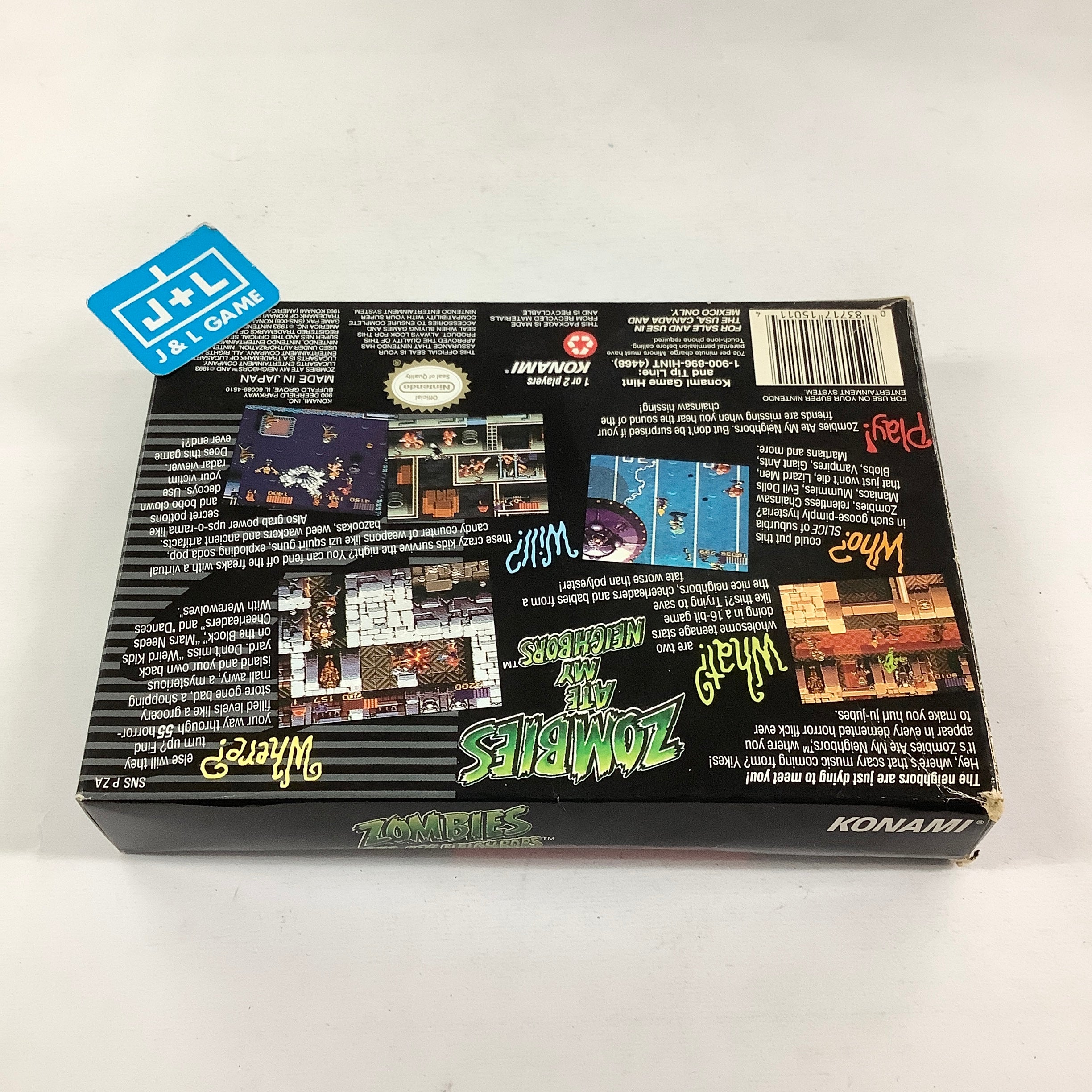 Zombies Ate My Neighbors - (SNES) Super Nintendo [Pre-Owned] Video Games Konami