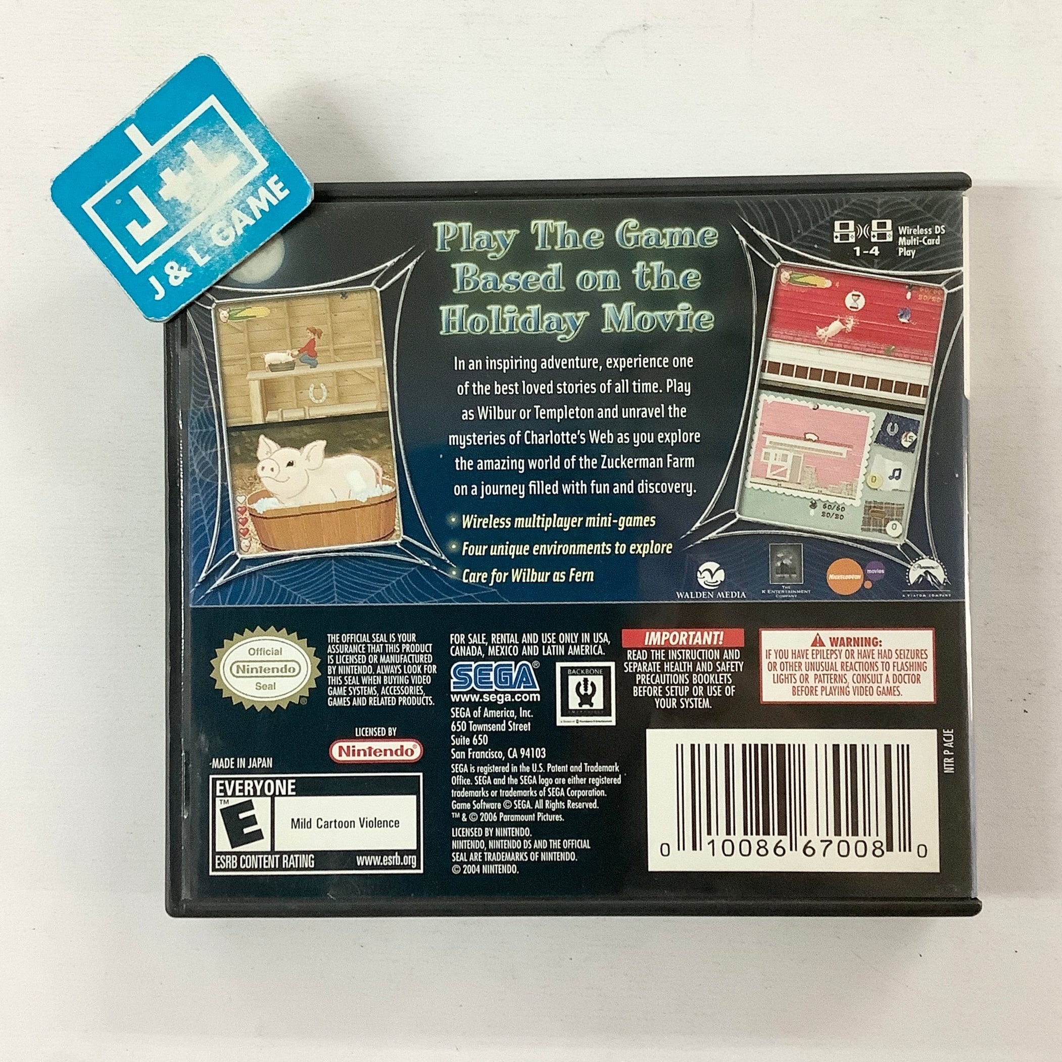 Charlotte's Web - (NDS) Nintendo DS [Pre-Owned] Video Games Sega   