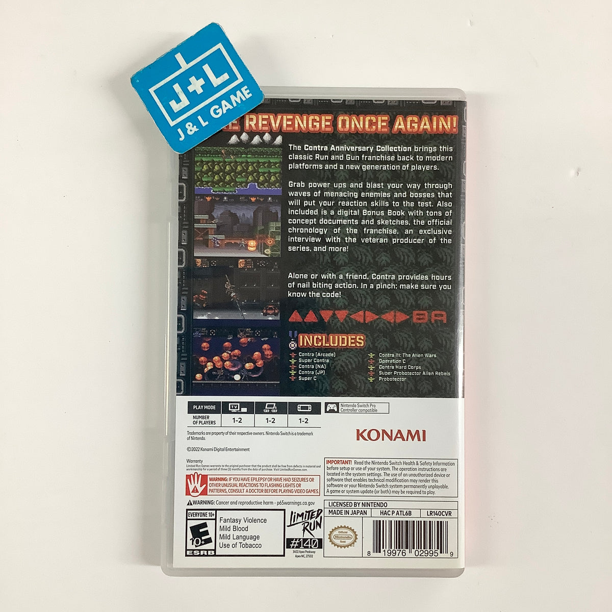 Contra Anniversary Collection (Limited Run #140) - (NSW) Nintendo Switch [Pre-Owned] Video Games Limited Run Games