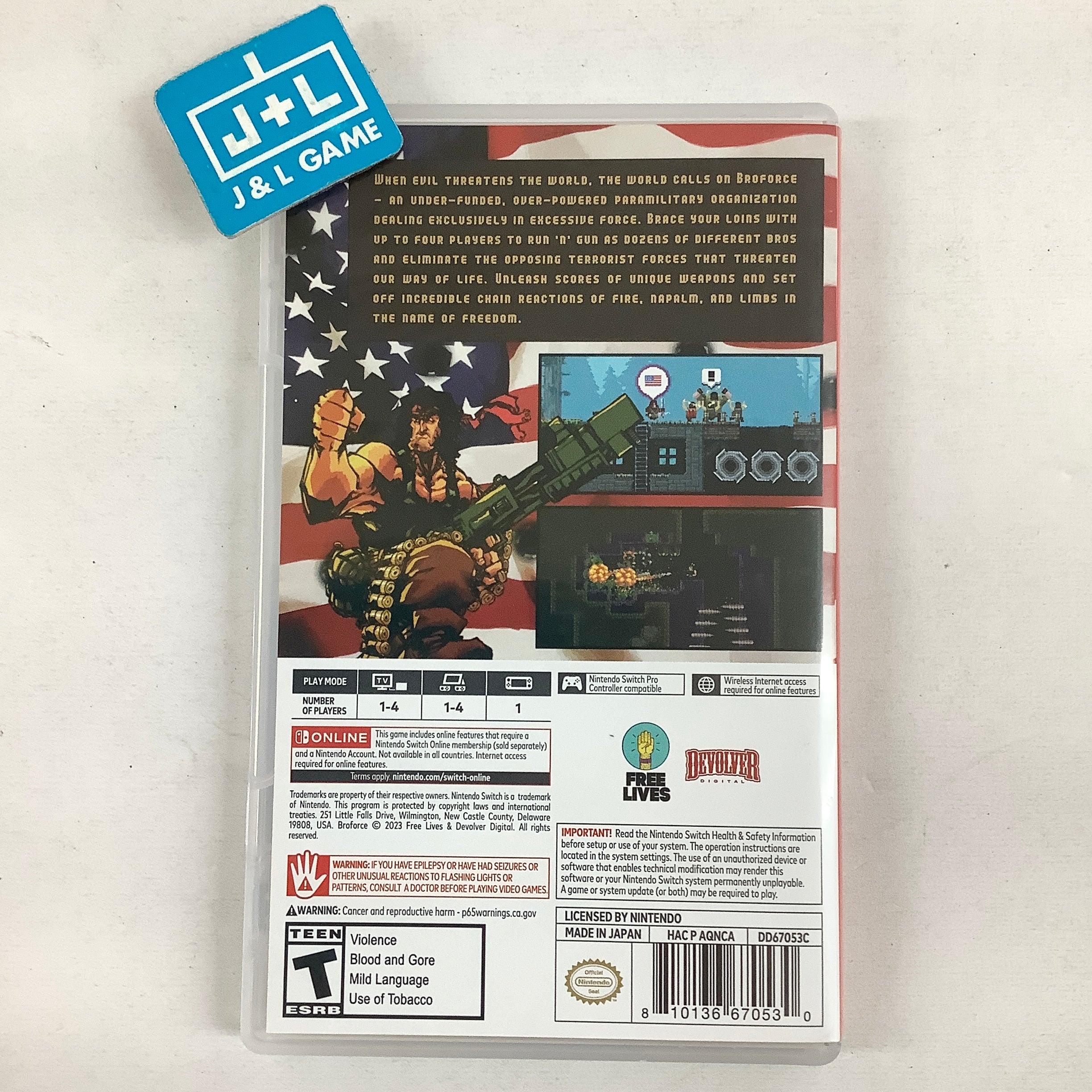 Broforce - (NSW) Nintendo Switch [Pre-Owned] Video Games Devolver Digital