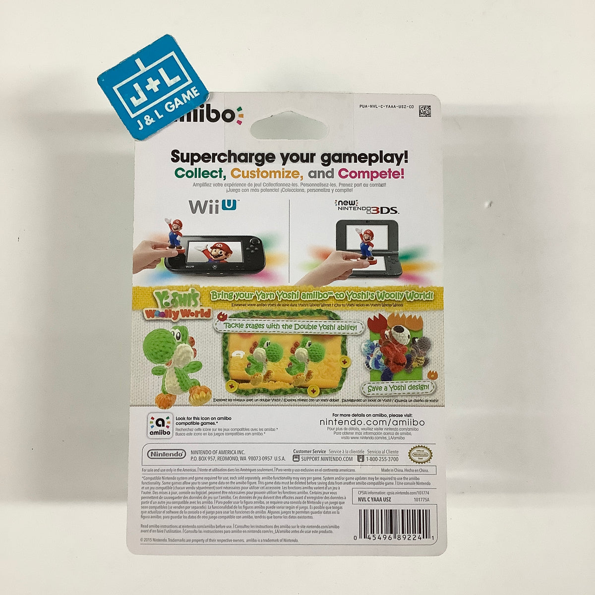 Yoshi's Woolly World + Green Yarn Yoshi amiibo - Nintendo Wii U [Pre-Owned]