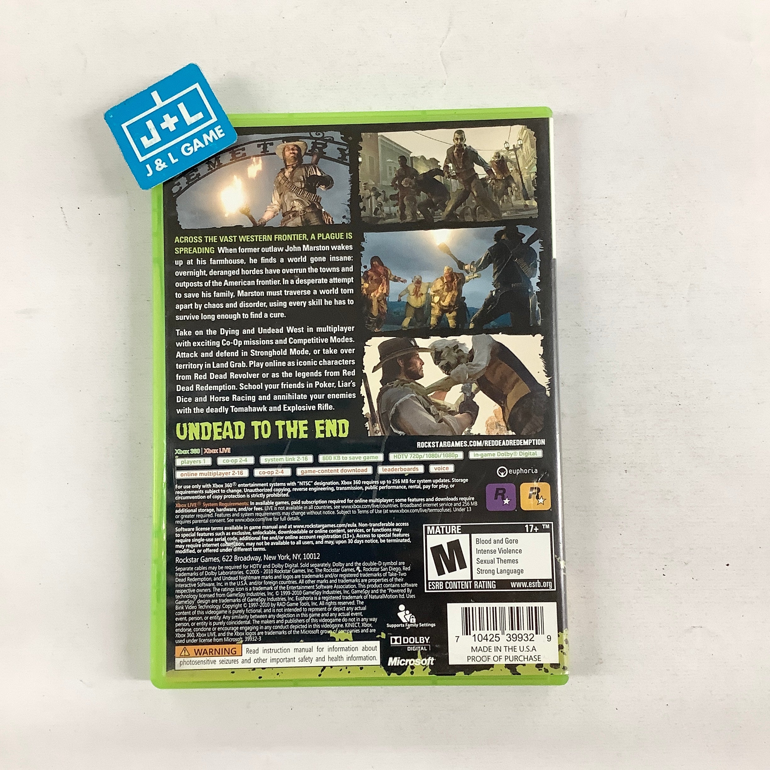 Red Dead Redemption: Undead Nightmare - Xbox 360 [Pre-Owned] Video Games Rockstar Games