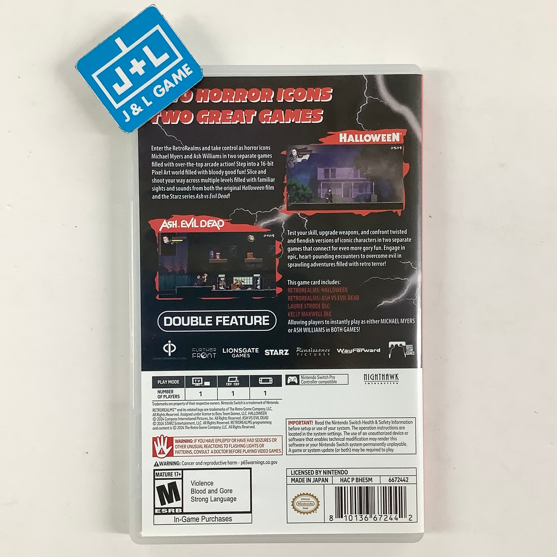 Halloween and Ash vs Evil Dead RetroRealms Double Feature - (NSW) Nintendo Switch [Pre-Owned] Video Games Nighthawk Interactive