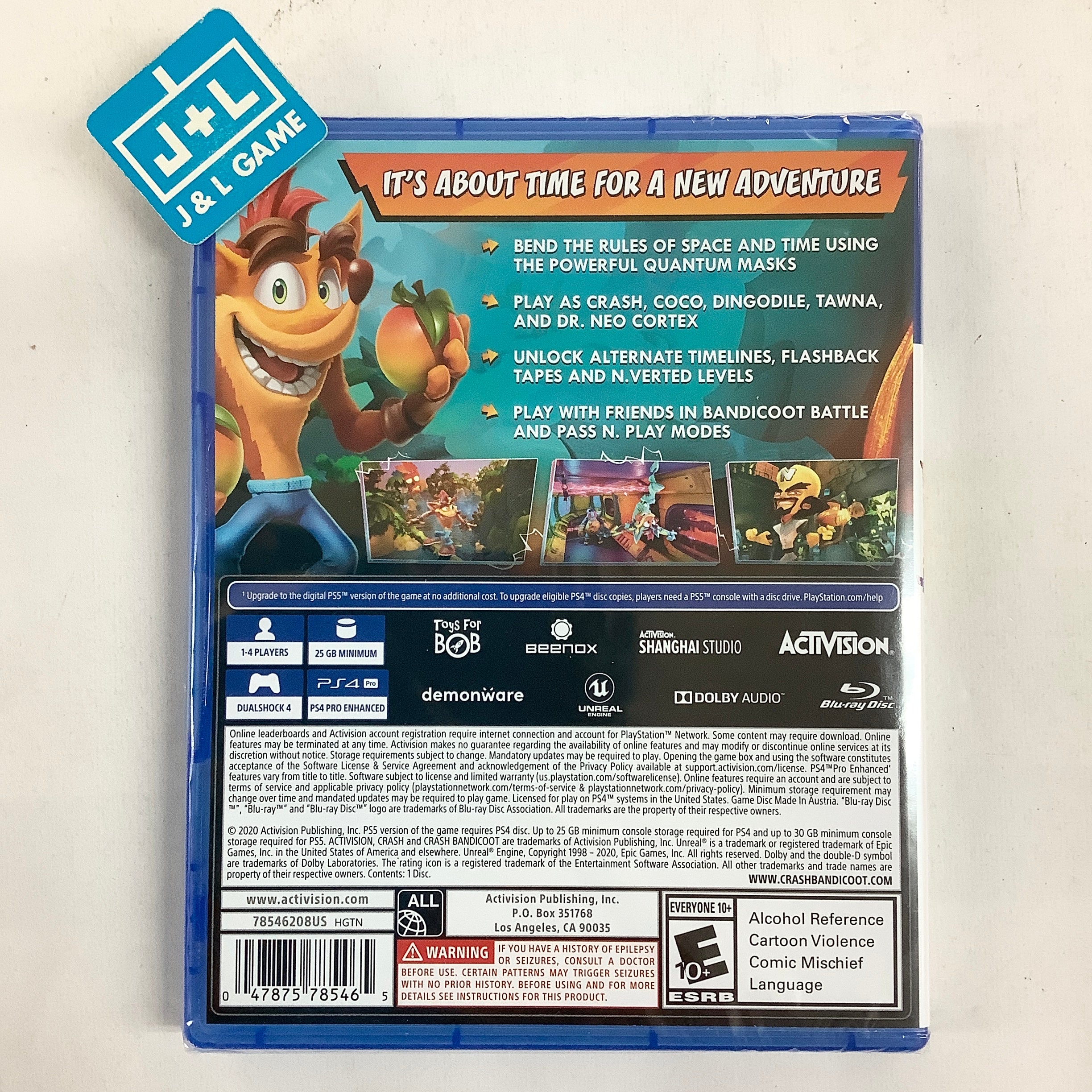 Crash Bandicoot 4: It's About Time - (PS4) PlayStation 4 Video Games ACTIVISION