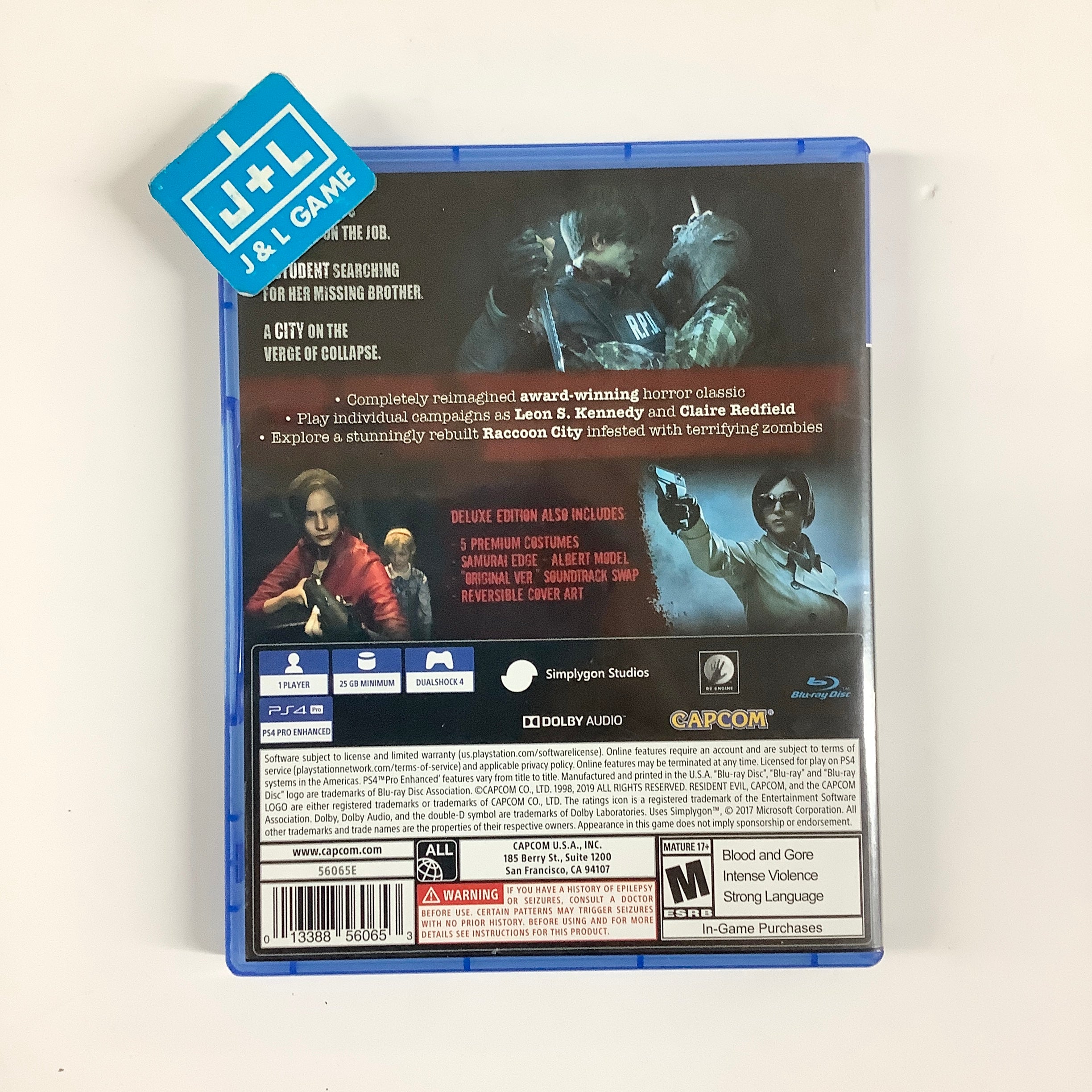 Resident Evil 2 (Deluxe Edition) - (PS4) PlayStation 4 [Pre-Owned]