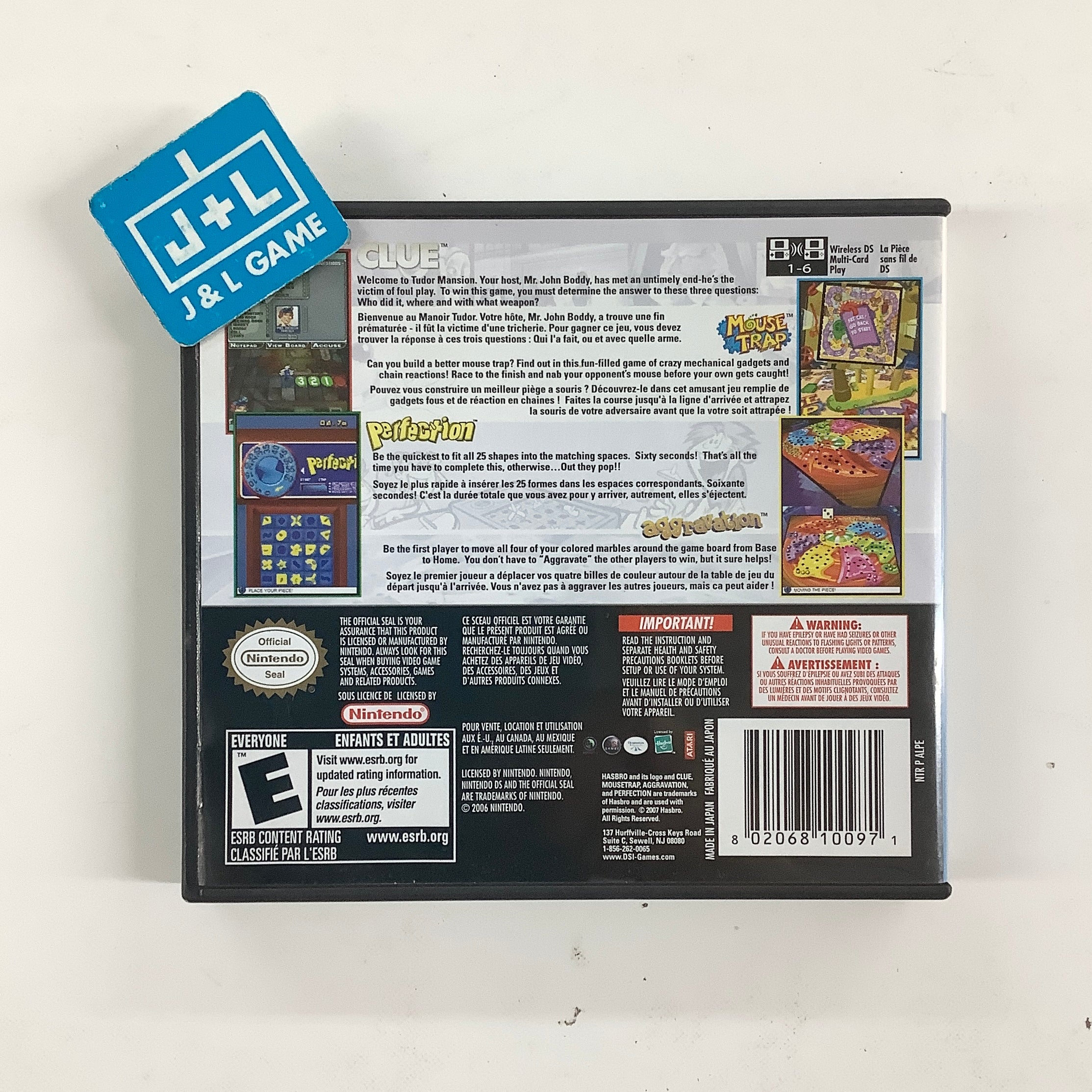Clue / Mouse Trap / Perfection / Aggravation - (NDS) Nintendo DS [Pre-Owned] Video Games DSI Games