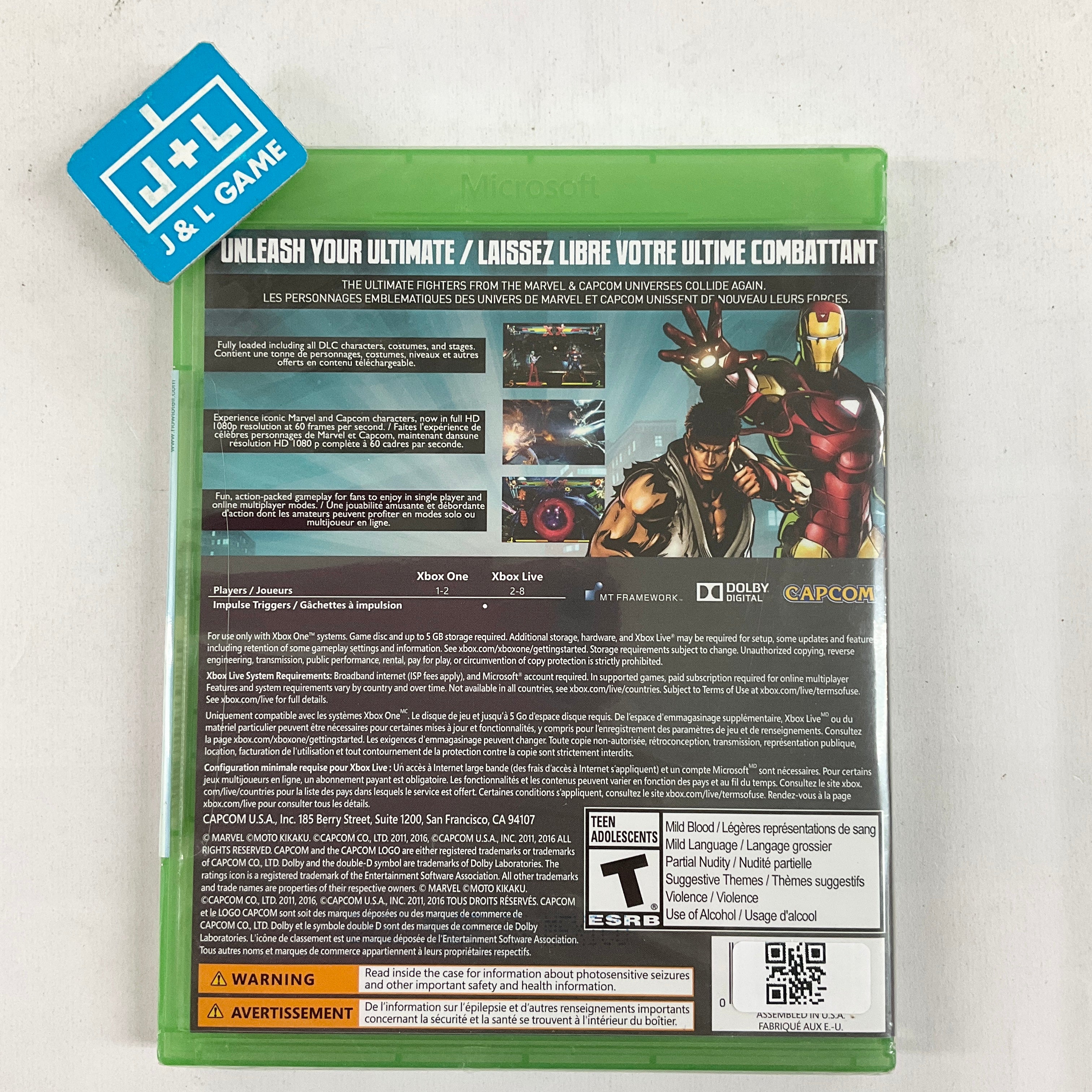 Ultimate Marvel Vs. Capcom 3 - (XB1) Xbox One Video Games Capcom