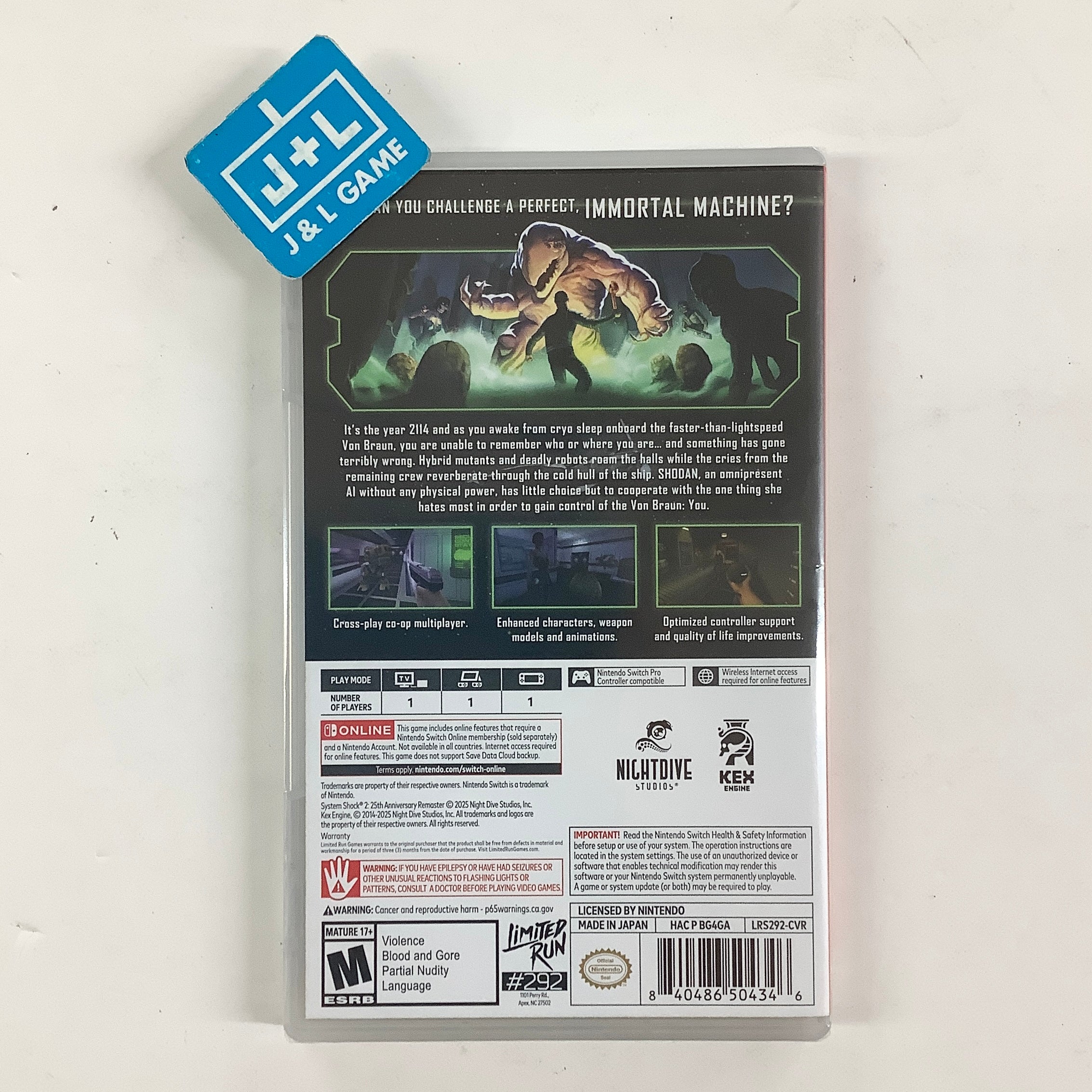 System Shock 2: 25th Anniversary Remaster (Limited Run #292) - (NSW) Nintendo Switch Video Games Limited Run