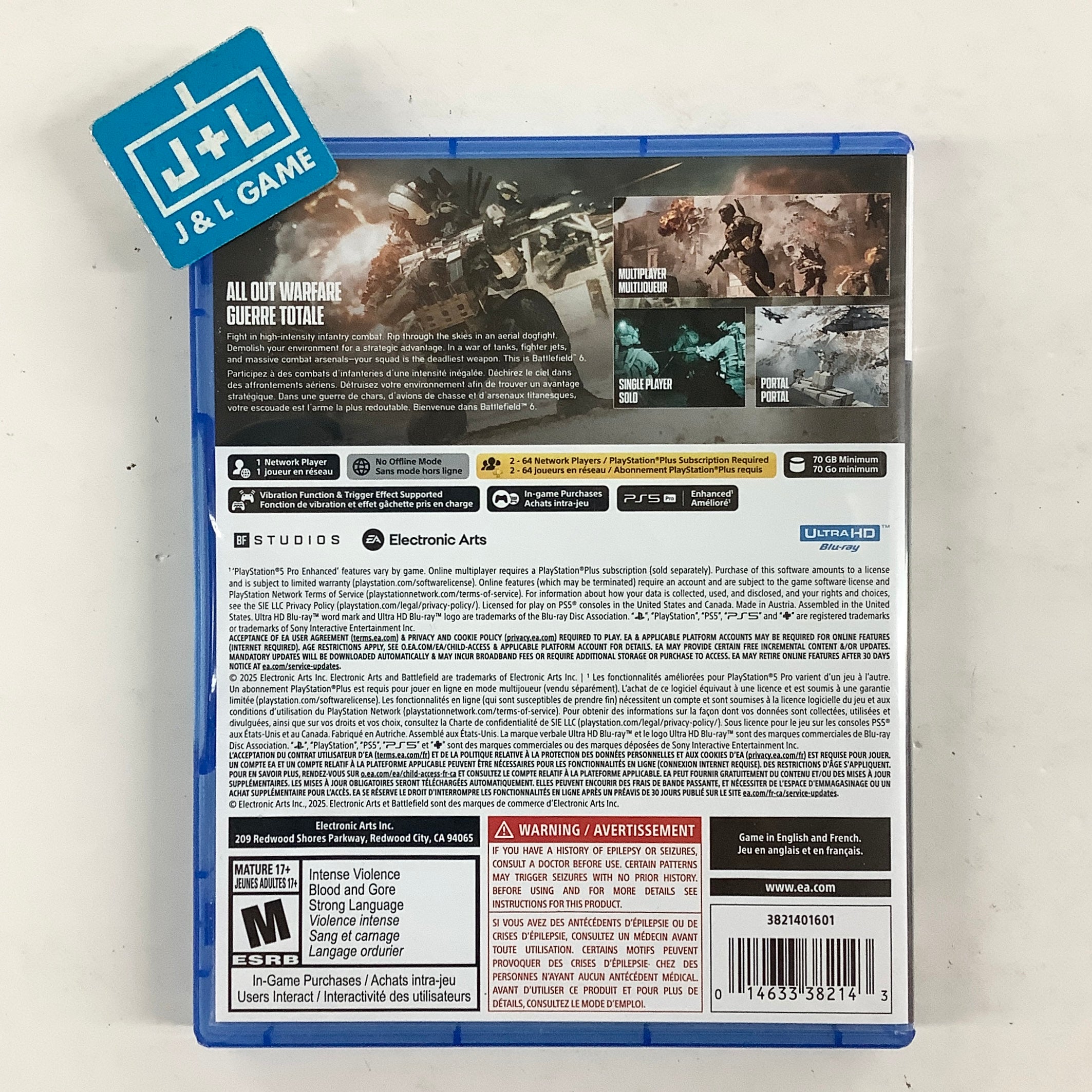 Battlefield 6 - (PS5) PlayStation 5 [Pre-Owned] Video Games Electronic Arts
