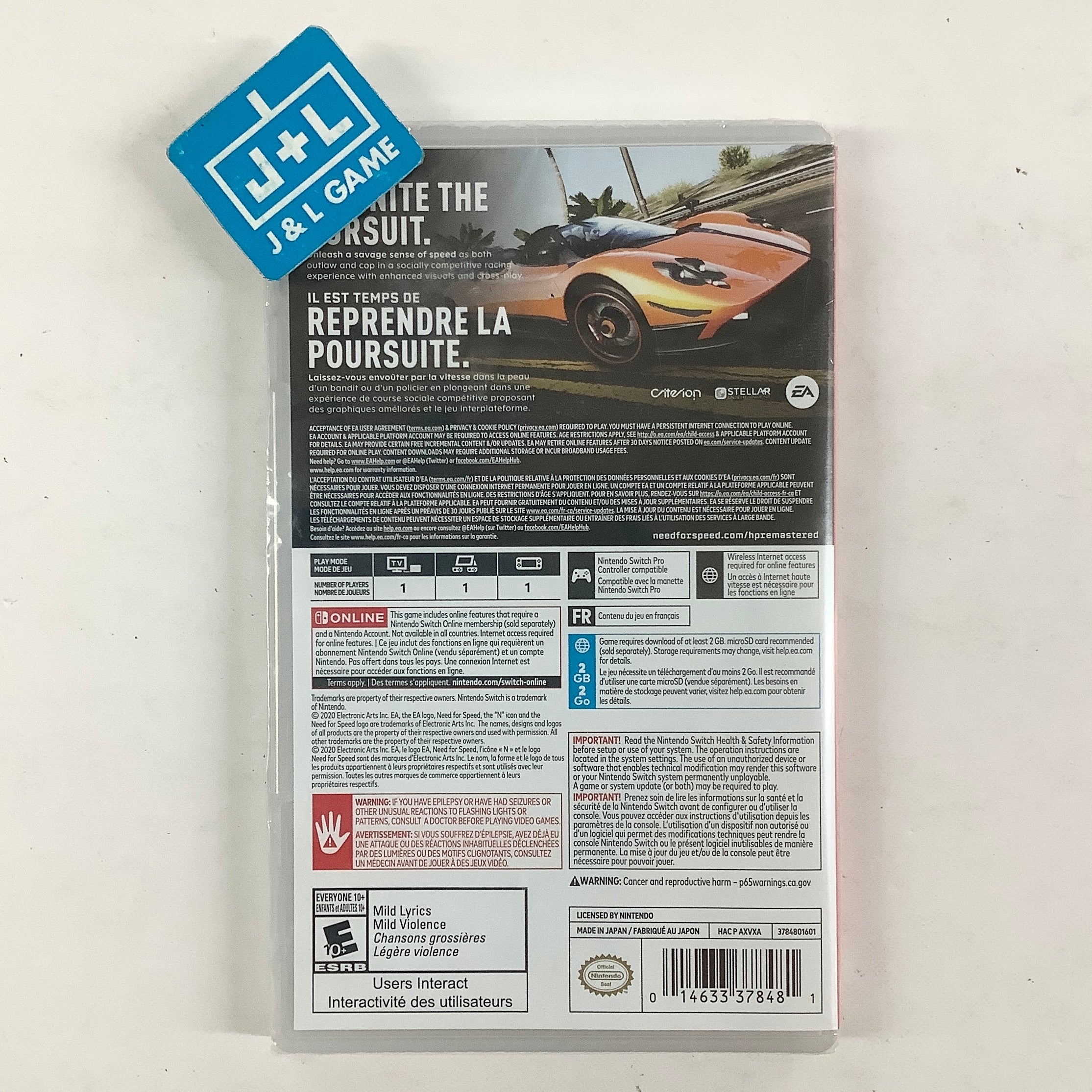 Need for Speed Hot Pursuit Remastered - (NSW) Nintendo Switch Video Games Electronic Arts