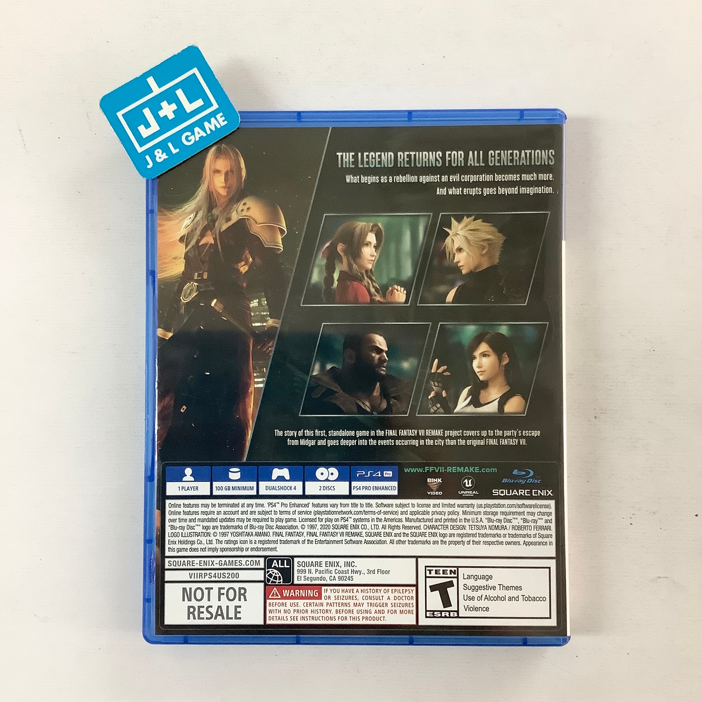Final Fantasy VII Remake (Deluxe Edition) - (PS4) PlayStation 4
