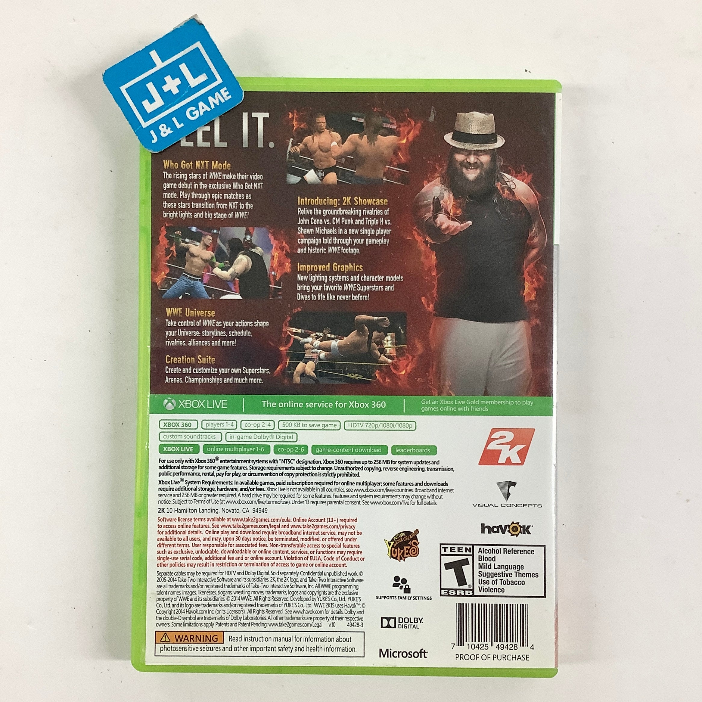 WWE 2K15 - Xbox 360 [Pre-Owned] Video Games 2K Games