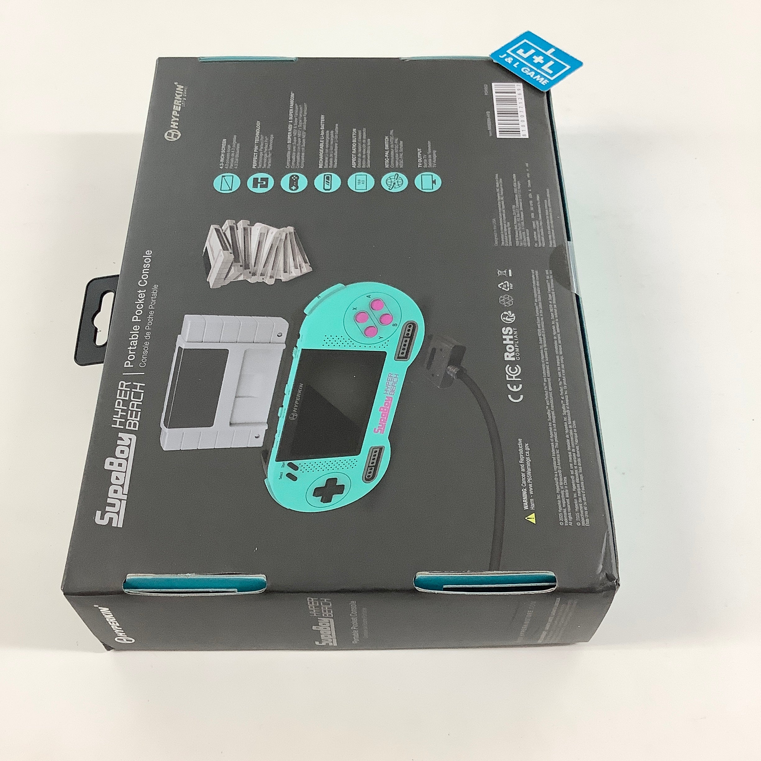 Hyperkin SupaBoy Portable Pocket Console (Hyper Beach) - (SNES) Super Nintendo CONSOLE Hyperkin