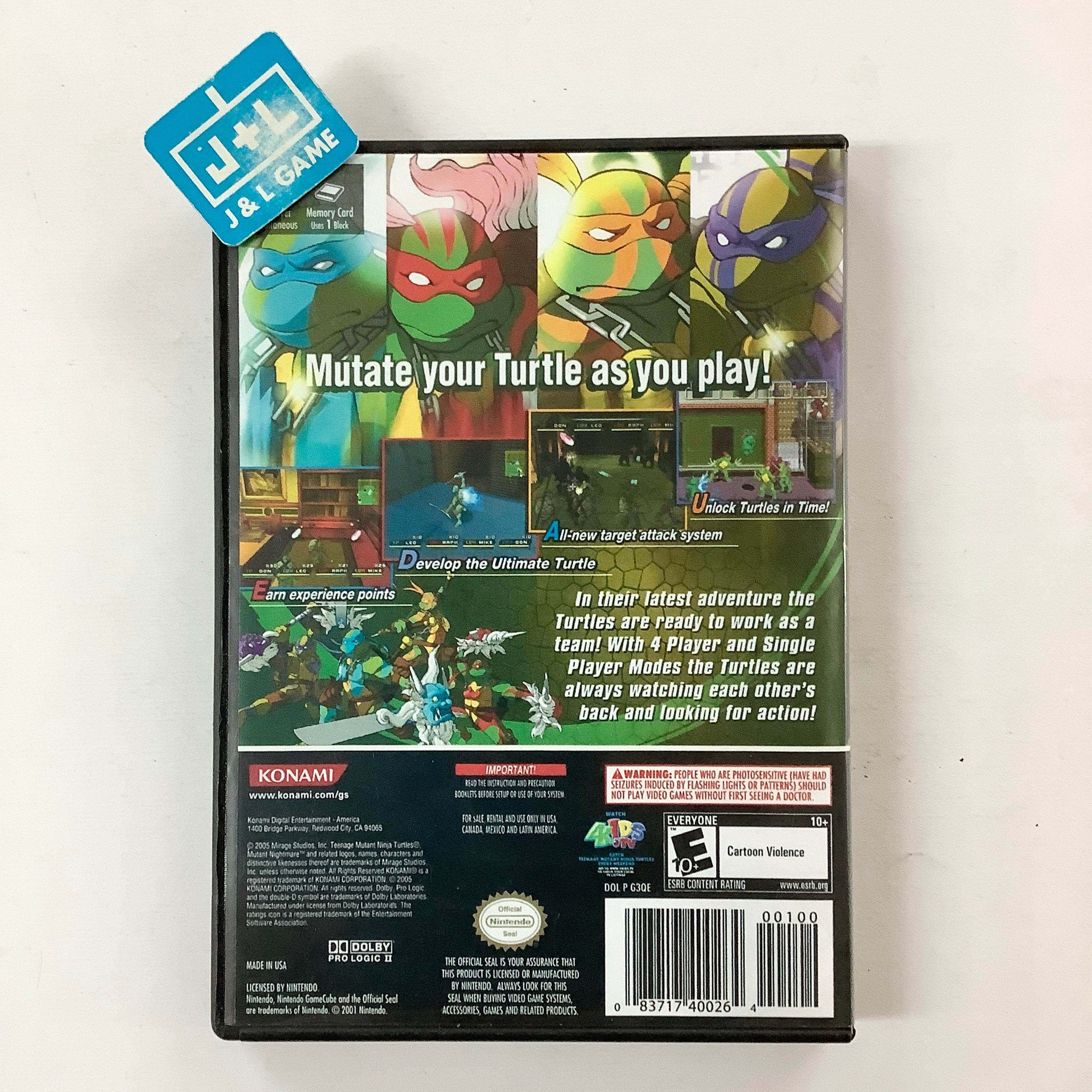 Teenage Mutant Ninja Turtles 3: Mutant Nightmare - (GC) GameCube [Pre-Owned] Video Games Konami   
