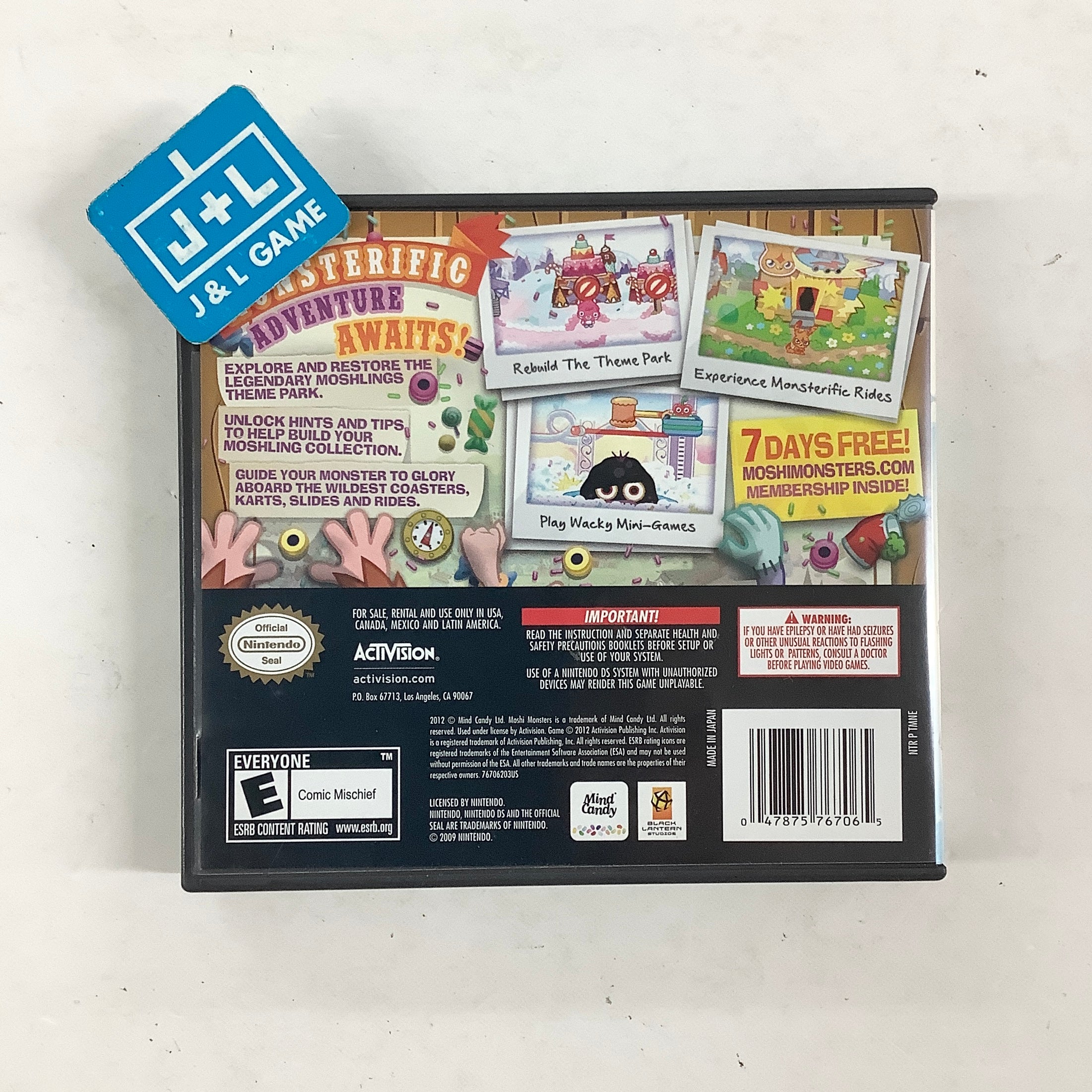 Moshi Monsters: Moshlings Theme Park - (NDS) Nintendo DS [Pre-Owned] Video Games Activision