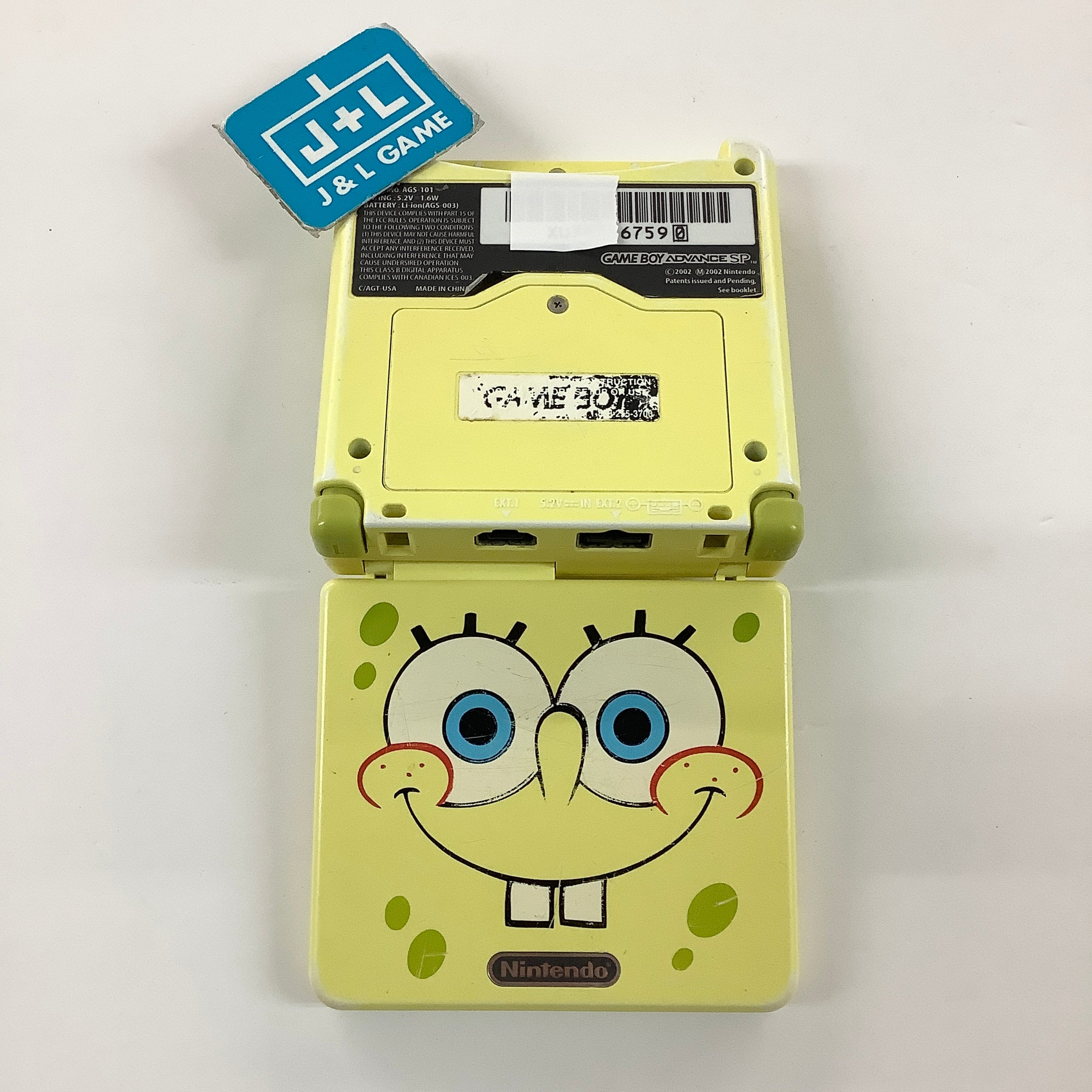 Nintendo Game Boy Advance SP Console AGS - 101 (SpongeBob SquarePants) - (GBA) Game Boy Advance SP [Pre-Owned]