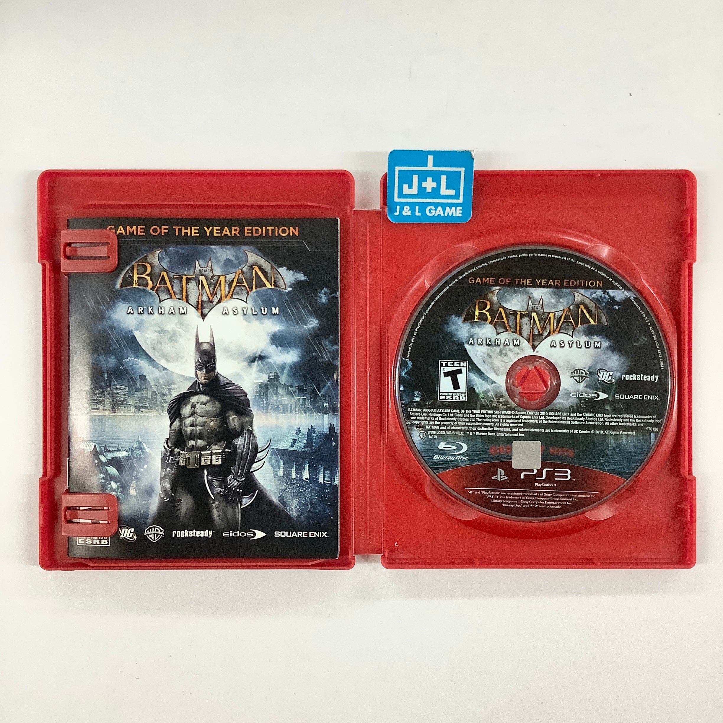 Batman: Arkham Asylum (Game of the Year Edition) (Greatest Hits) - (PS3) PlayStation 3 [Pre-Owned] Video Games Square Enix
