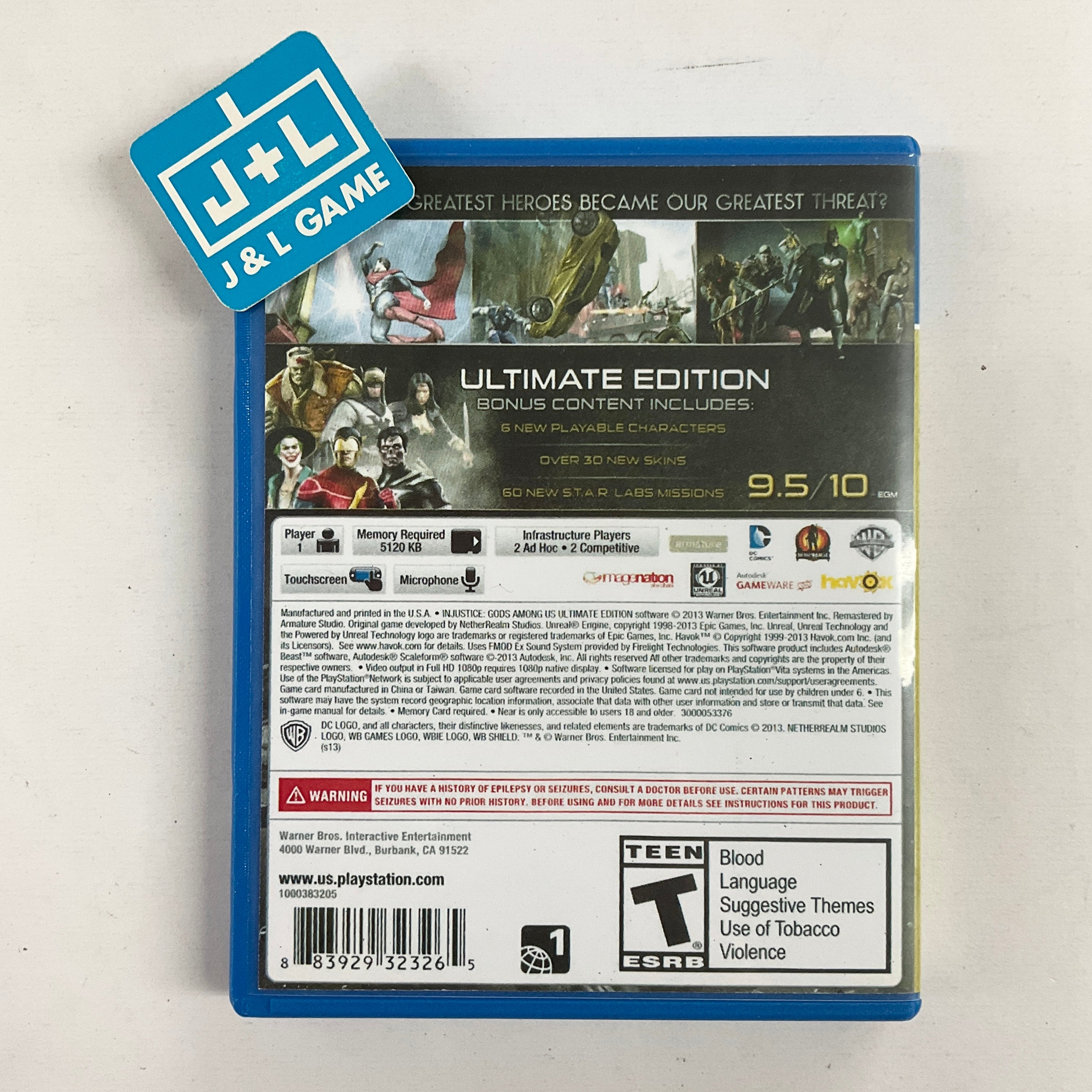 Injustice: Gods Among Us Ultimate Edition - (PSV) PlayStation Vita [Pre-Owned] Video Games Warner Bros. Interactive Entertainment   