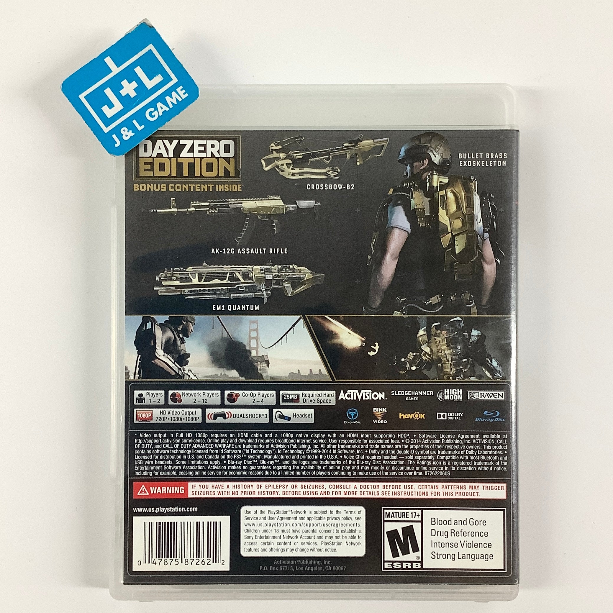 Call of Duty: Advanced Warfare (Day Zero Edition) - (PS3) PlayStation 3 [Pre-Owned] Video Games Activision