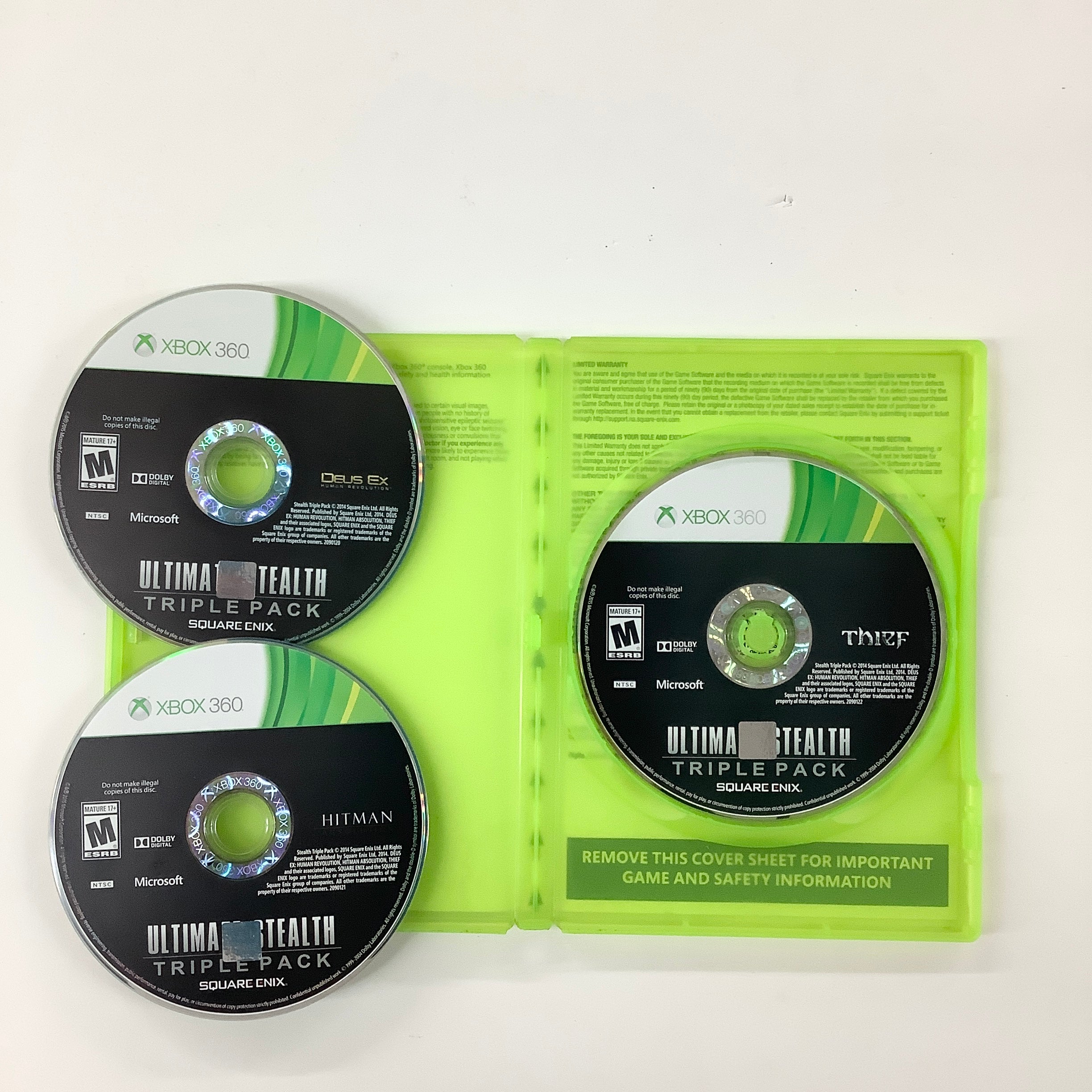 Ultimate Stealth Triple Pack (Thief, Hitman: Absolution, Deus Ex: Human Revolution) - Xbox 360 [Pre-Owned] Video Games Square Enix