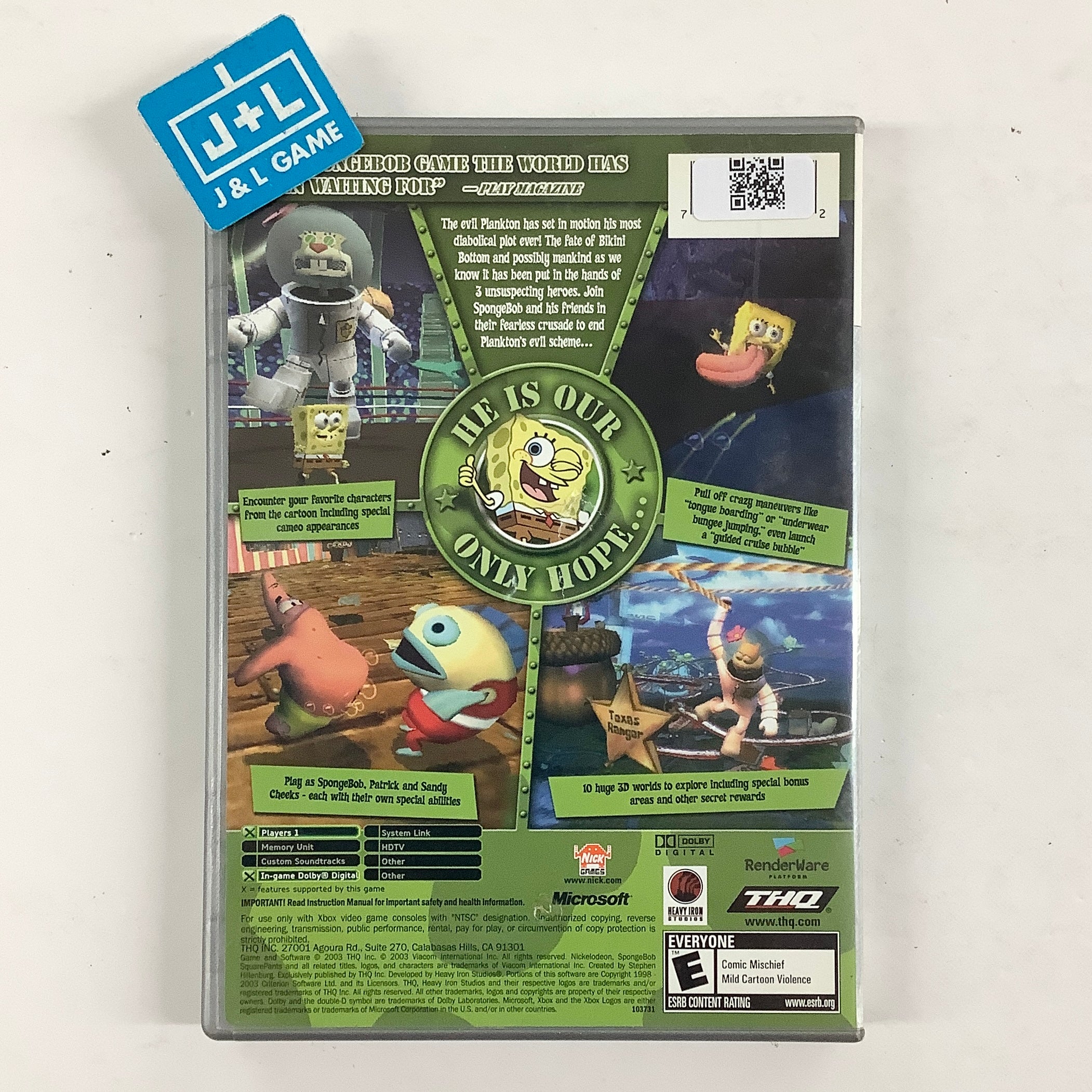SpongeBob SquarePants: Battle for Bikini Bottom (Platinum Hits) - (XB) Xbox [Pre-Owned] Video Games THQ