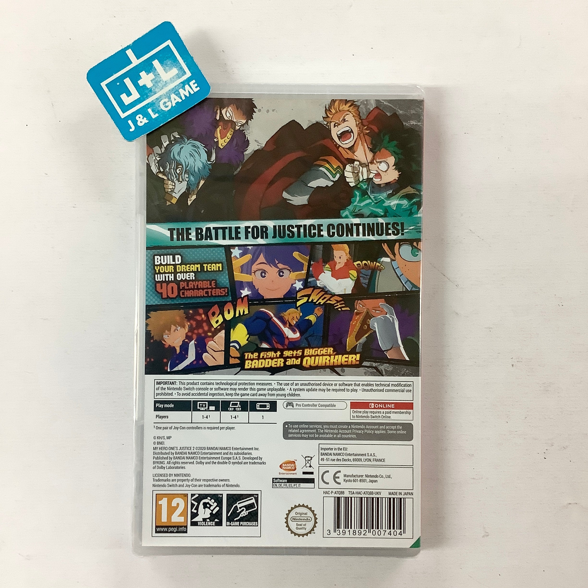 My Hero One's Justice 2 - (NSW) Nintendo Switch (European Import) Video Games Bandai Namco Games   
