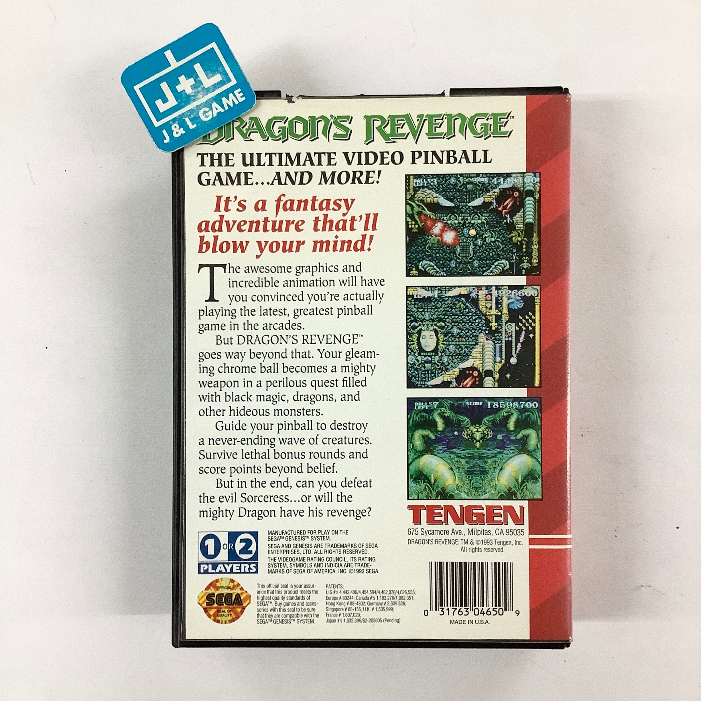 Dragon's Revenge - (SG) SEGA Genesis [Pre-Owned] Video Games Tengen   