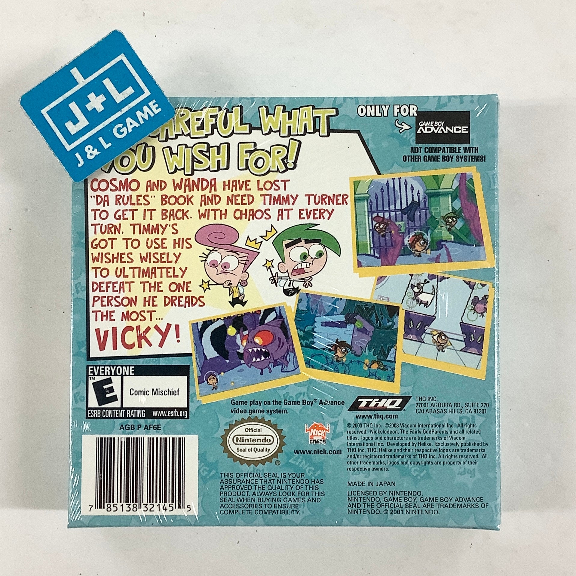 The Fairly OddParents! Breakin' Da Rules - (GBA) Game Boy Advance Video Games THQ