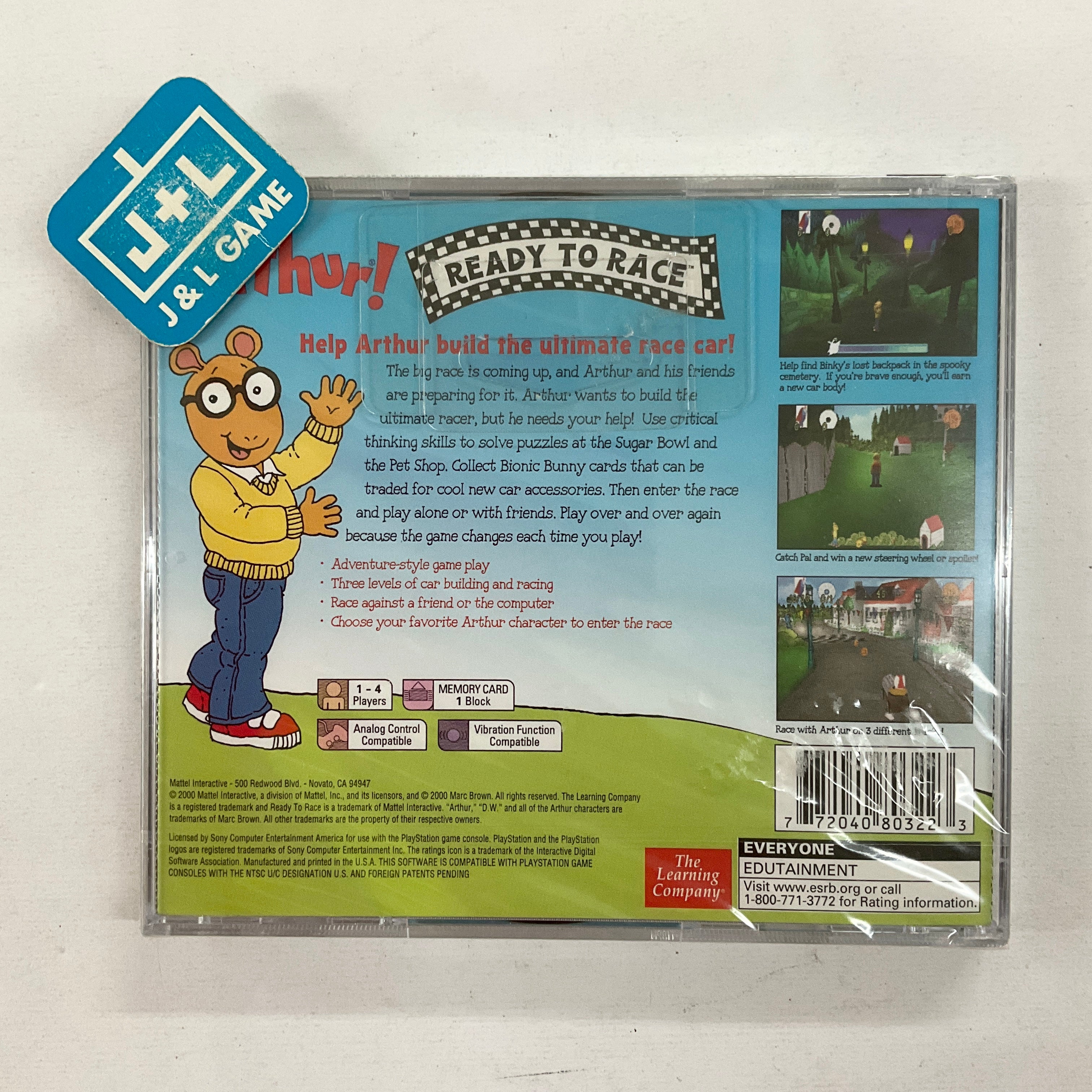 Arthur! Ready To Race - (PS1) PlayStation 1 Video Games Mattel   