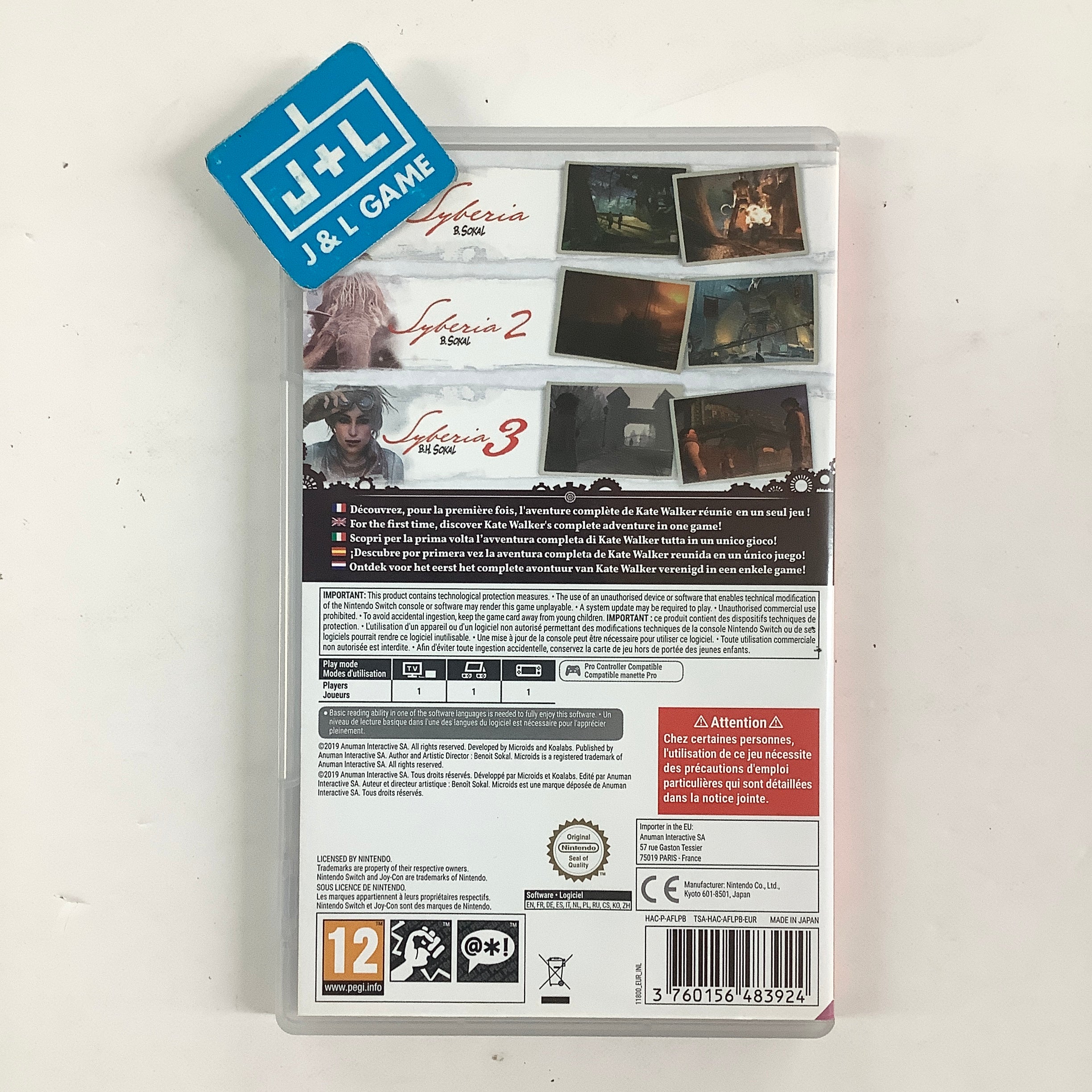 Syberia Trilogy - (NSW) Nintendo Switch [Pre-Owned] (European Import) Video Games MICROÏDS